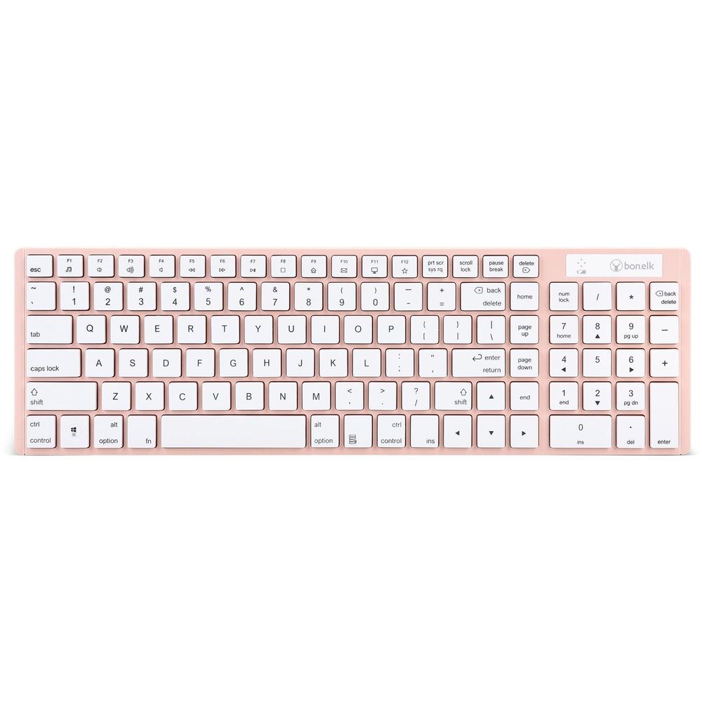 Bonelk Slim KM-322 Wireless Keyboard & Mouse Combo (Salmon)