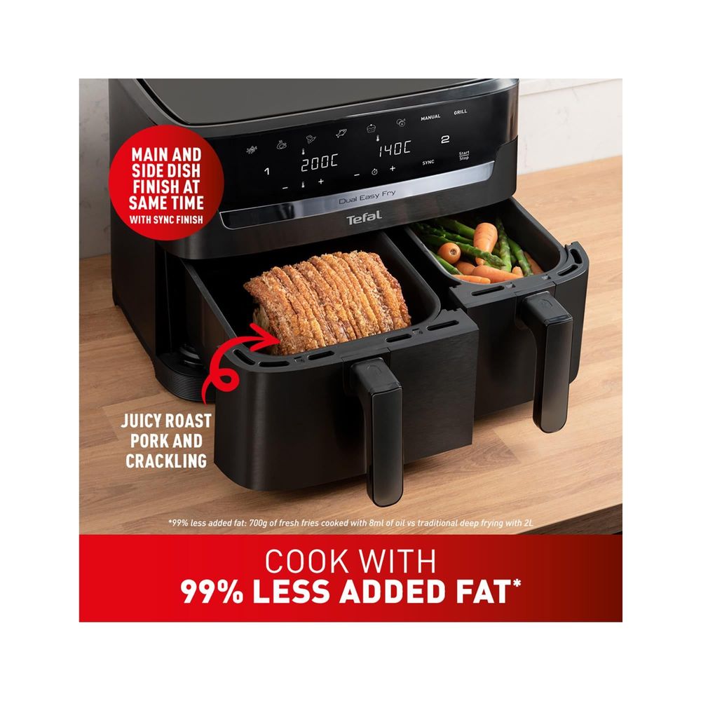 Tefal Dual Easy Fry Essential 8.3L Air Fryer (Black)