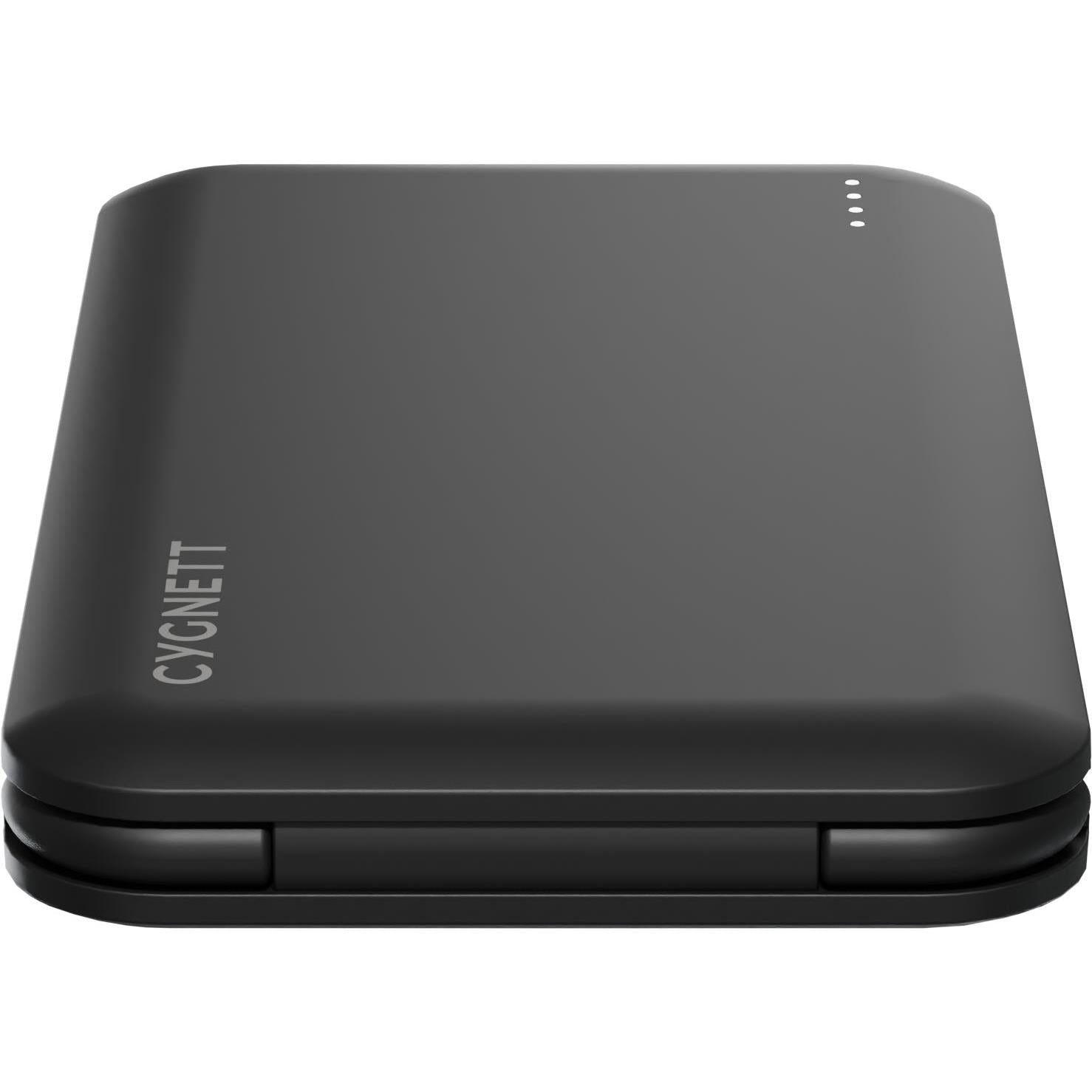 Cygnett ChargeUp Pocket Power Bank with Dual Intergrated Charging Cables [10K] (Black)