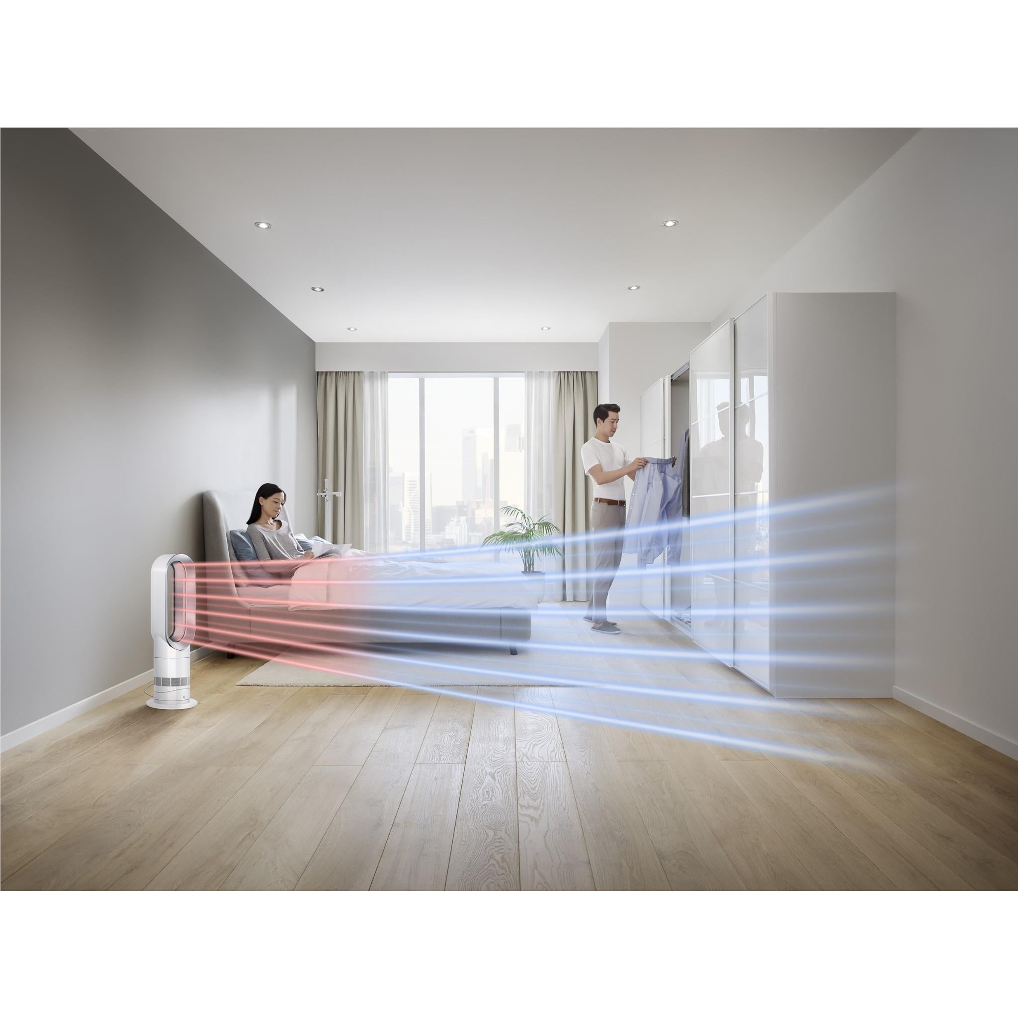 Dyson AM09 Hot+Cool Fan Heater (White/Silver)