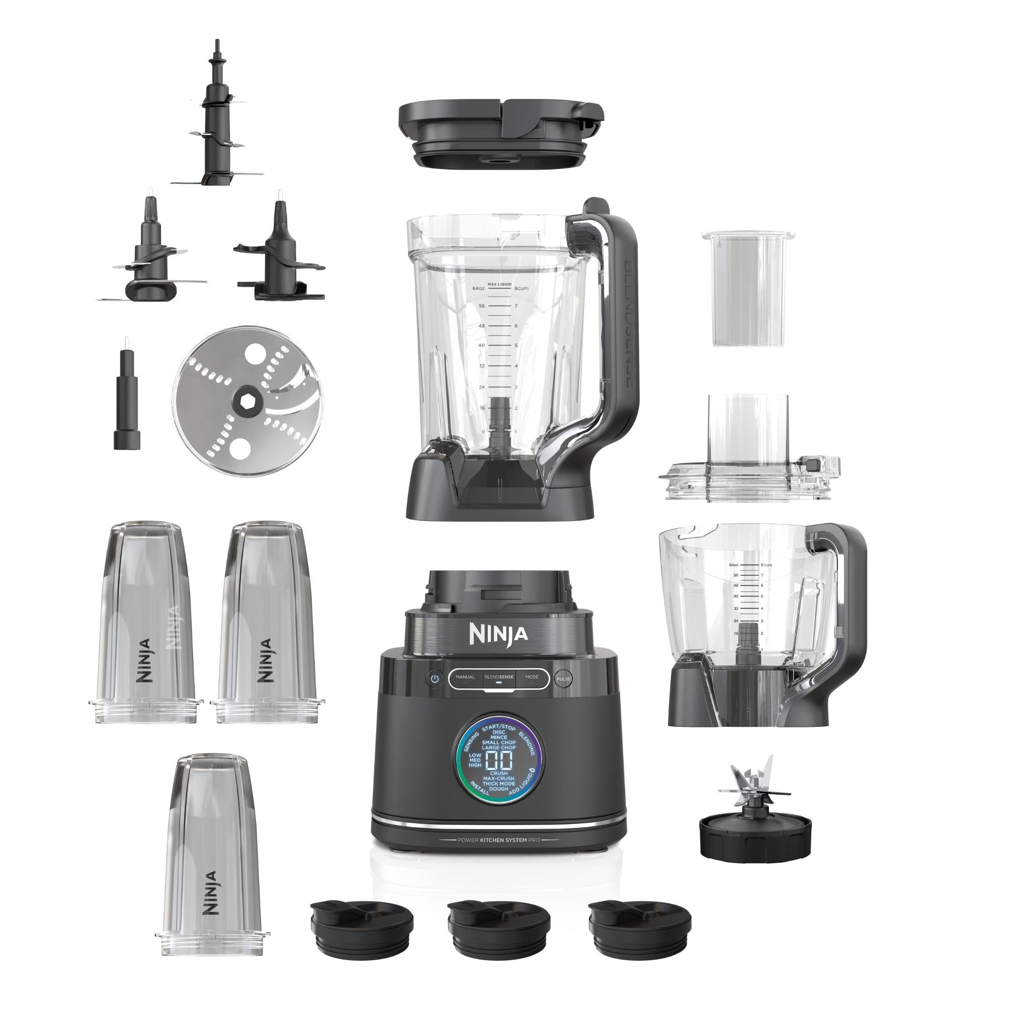 Ninja TB401 Detect™ Kitchen System Power Blender + Processor Pro
