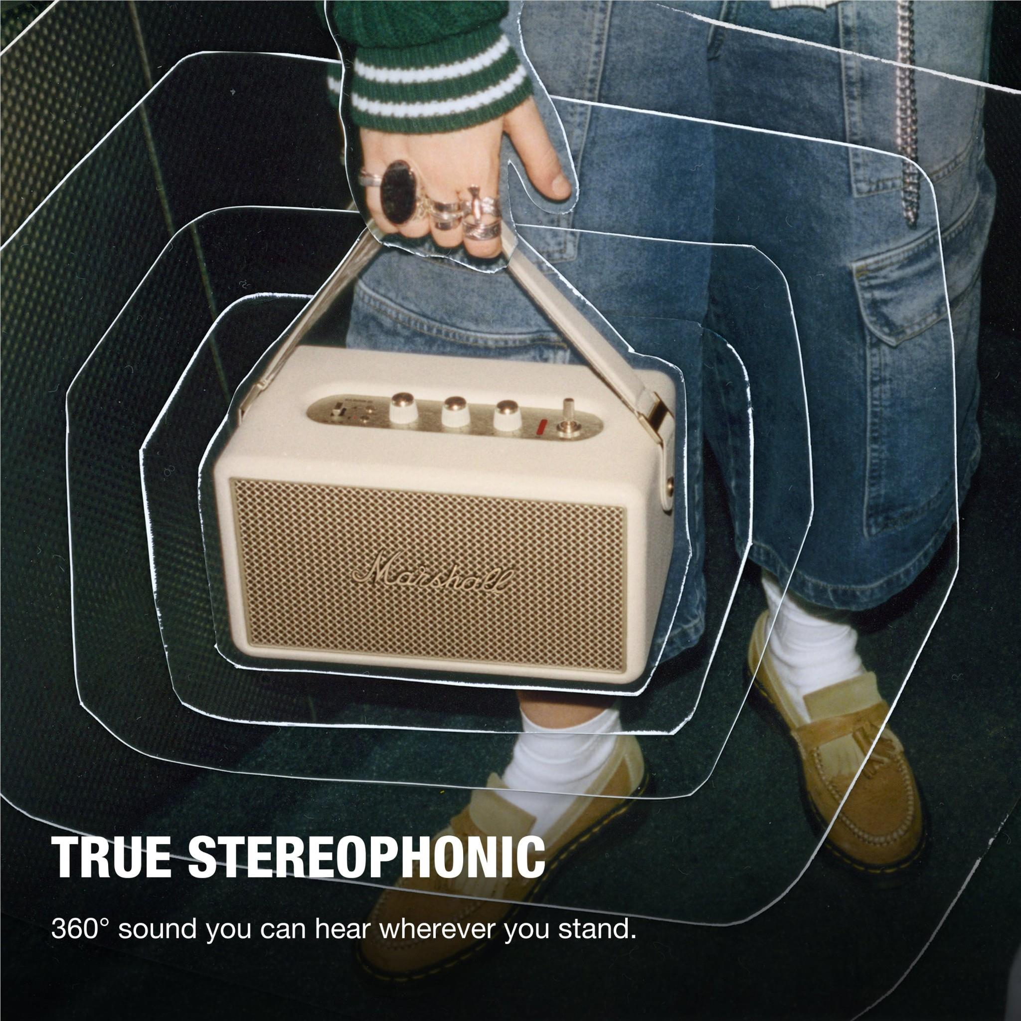 Marshall Kilburn III portable Bluetooth speaker in cream, image 7 - Portable Speakers at Tech Supply Shed NZ
