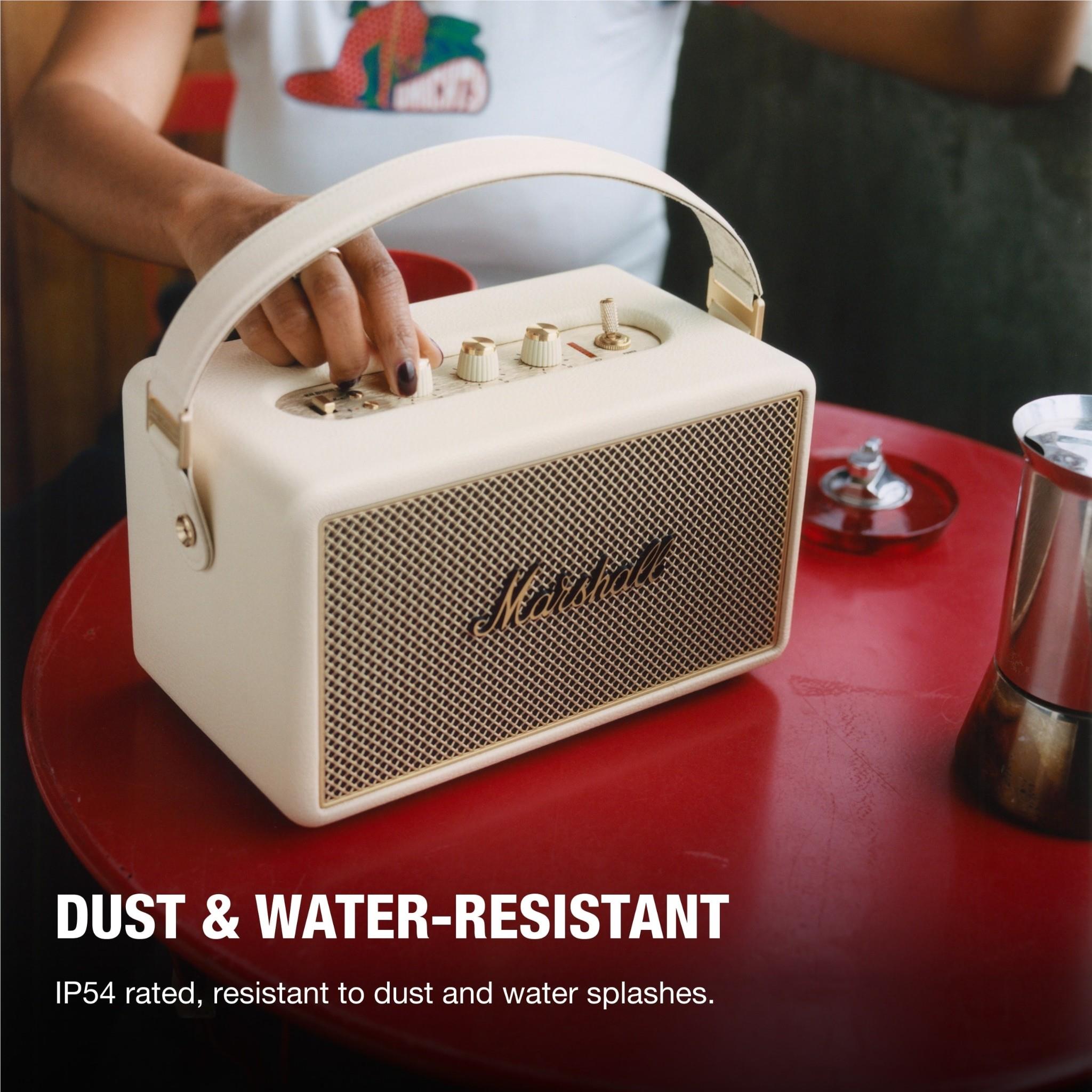 Marshall Kilburn III portable Bluetooth speaker in cream, image 8 - Portable Speakers at Tech Supply Shed NZ