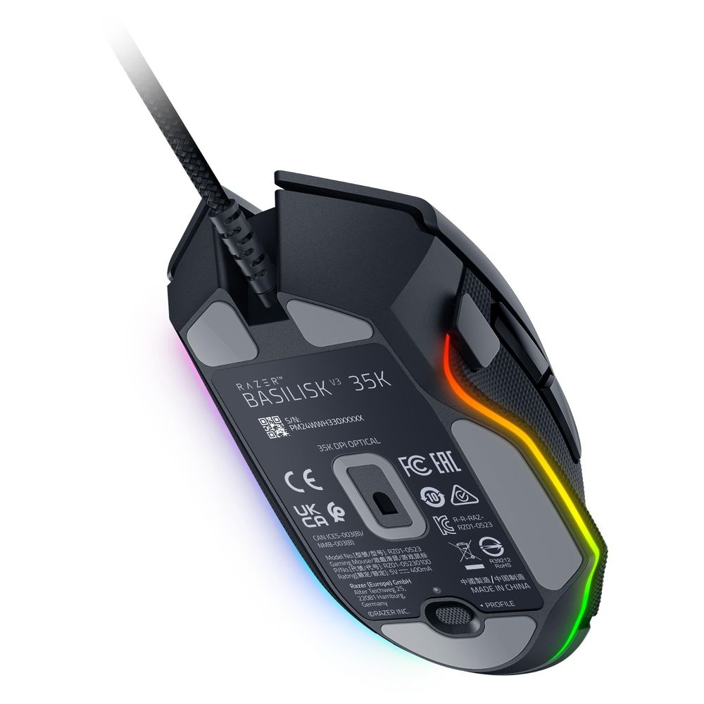 Razer Basilisk V3 35K Ergonomic Wired Gaming Mouse (Black)