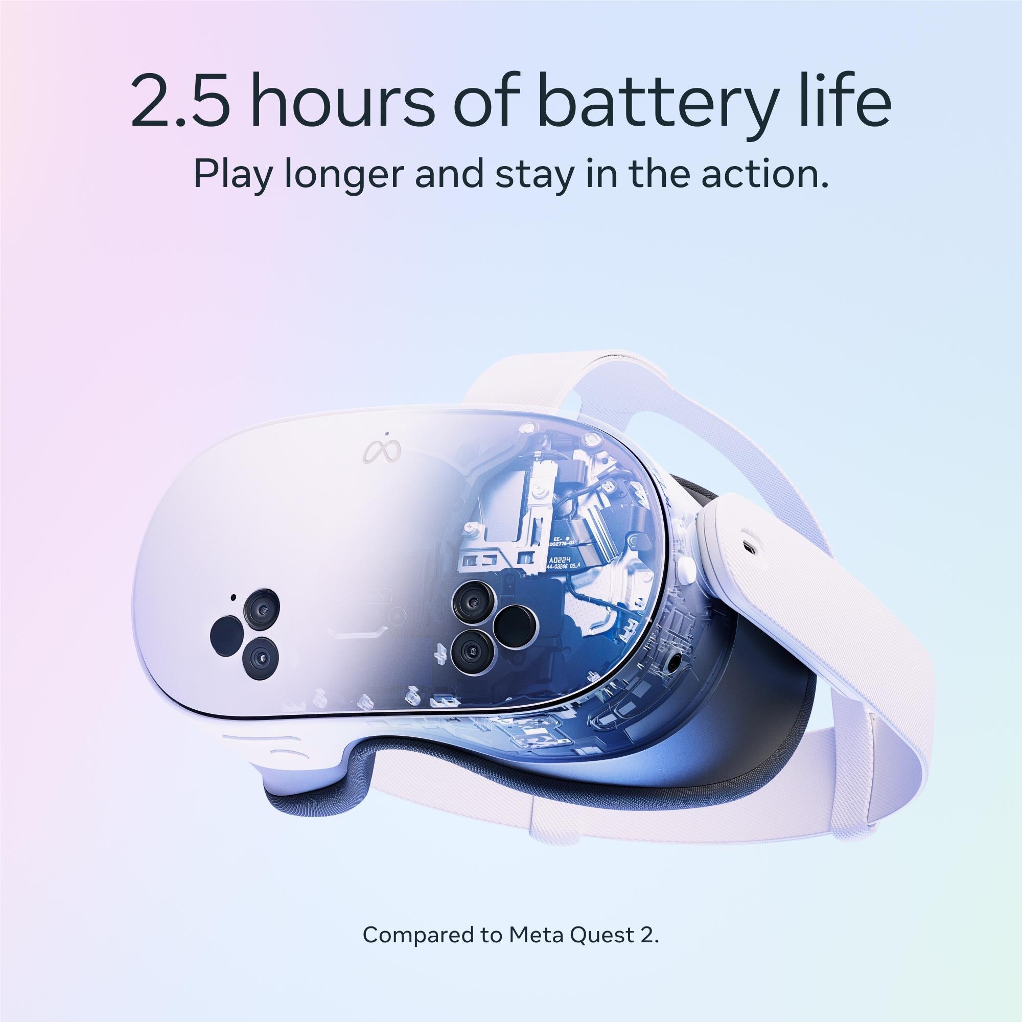 White Meta Quest 3S standalone VR headset with face interface