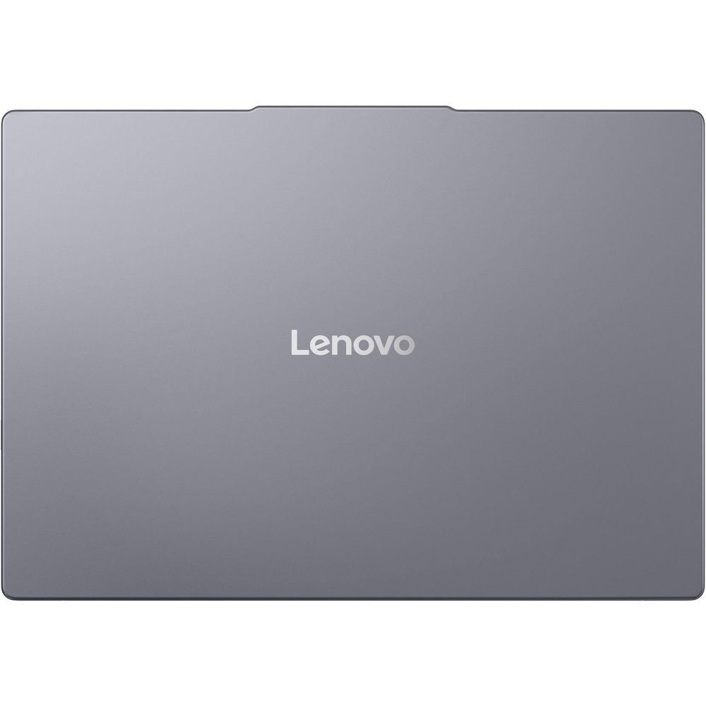 Dark-gray laptop back cover with Lenovo logo centered