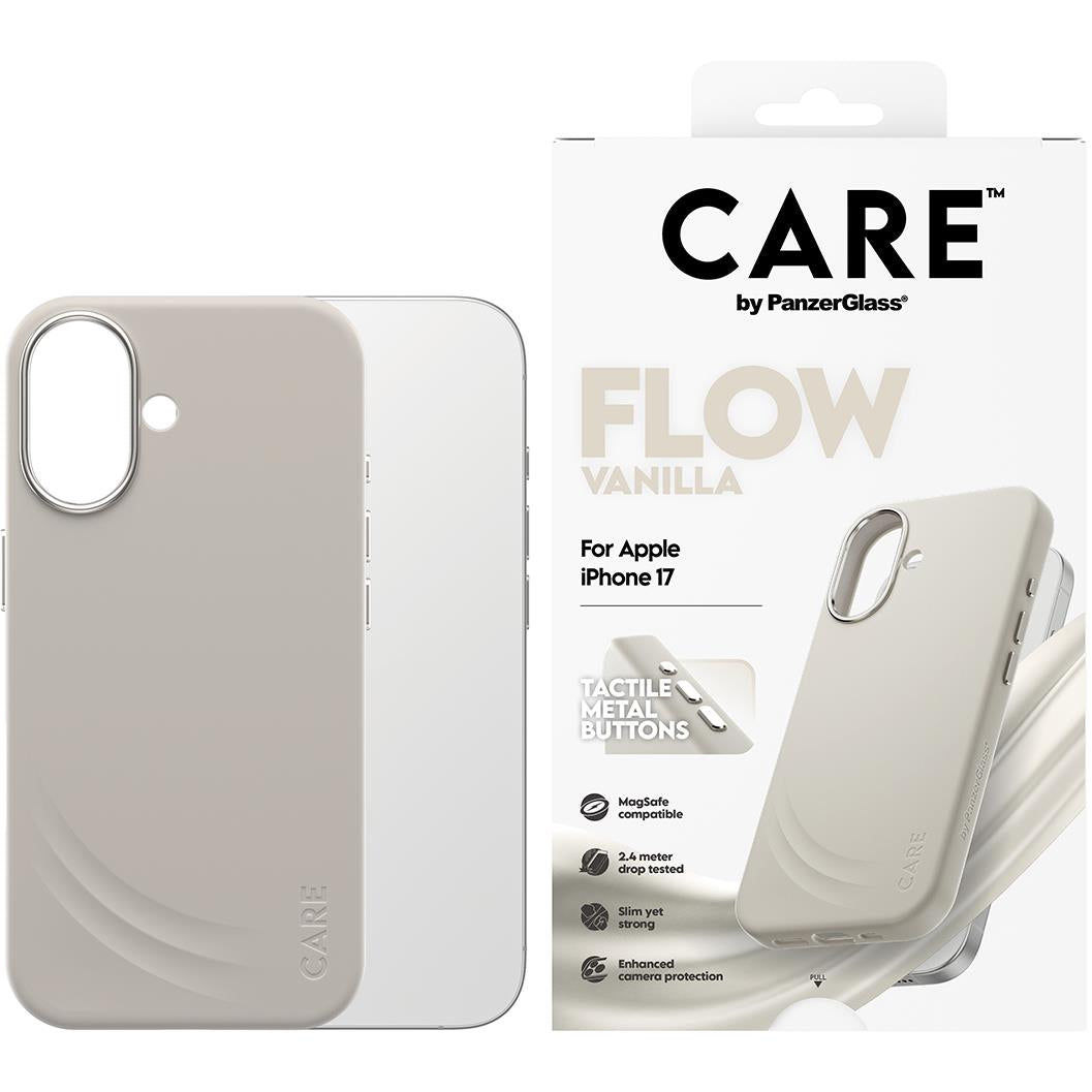 CARE by PanzerGlass Flow Case with MagSafe for iPhone 17 (Vanilla)