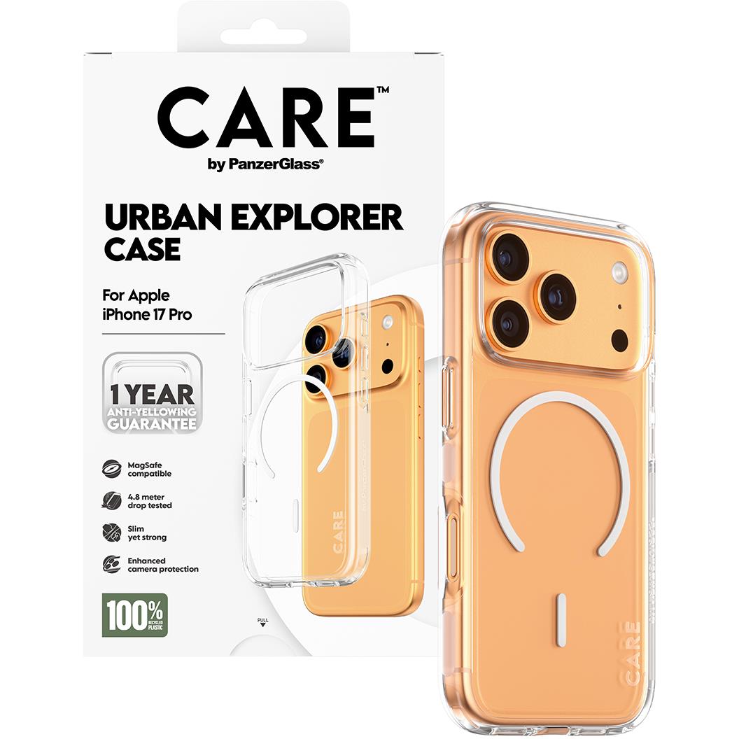 CARE by Panzer Urban Explorer Case for iPhone 17 Pro (Clear)