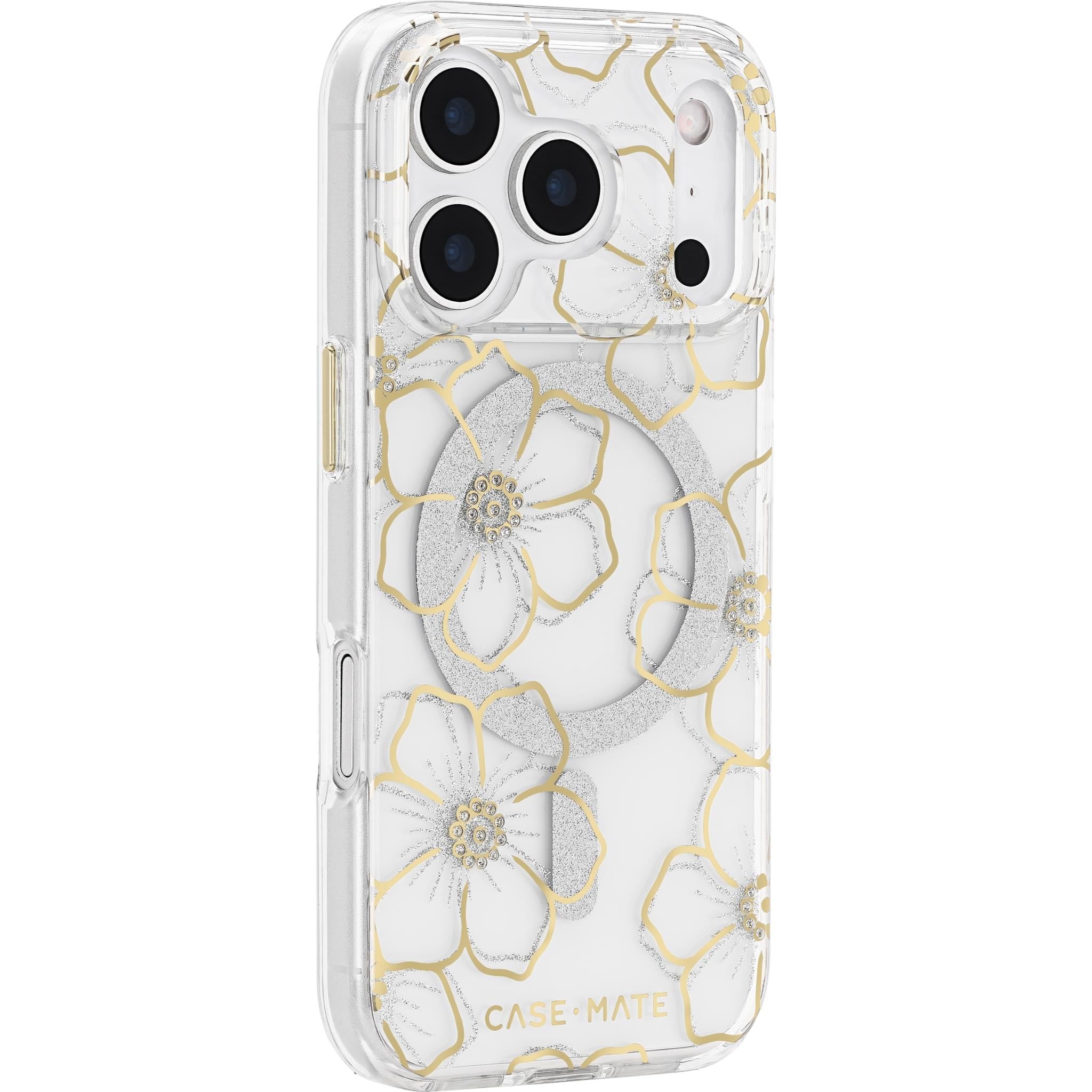 Case-Mate Floral Gems MagSafe Case foriPhone 17 Pro (Gold)