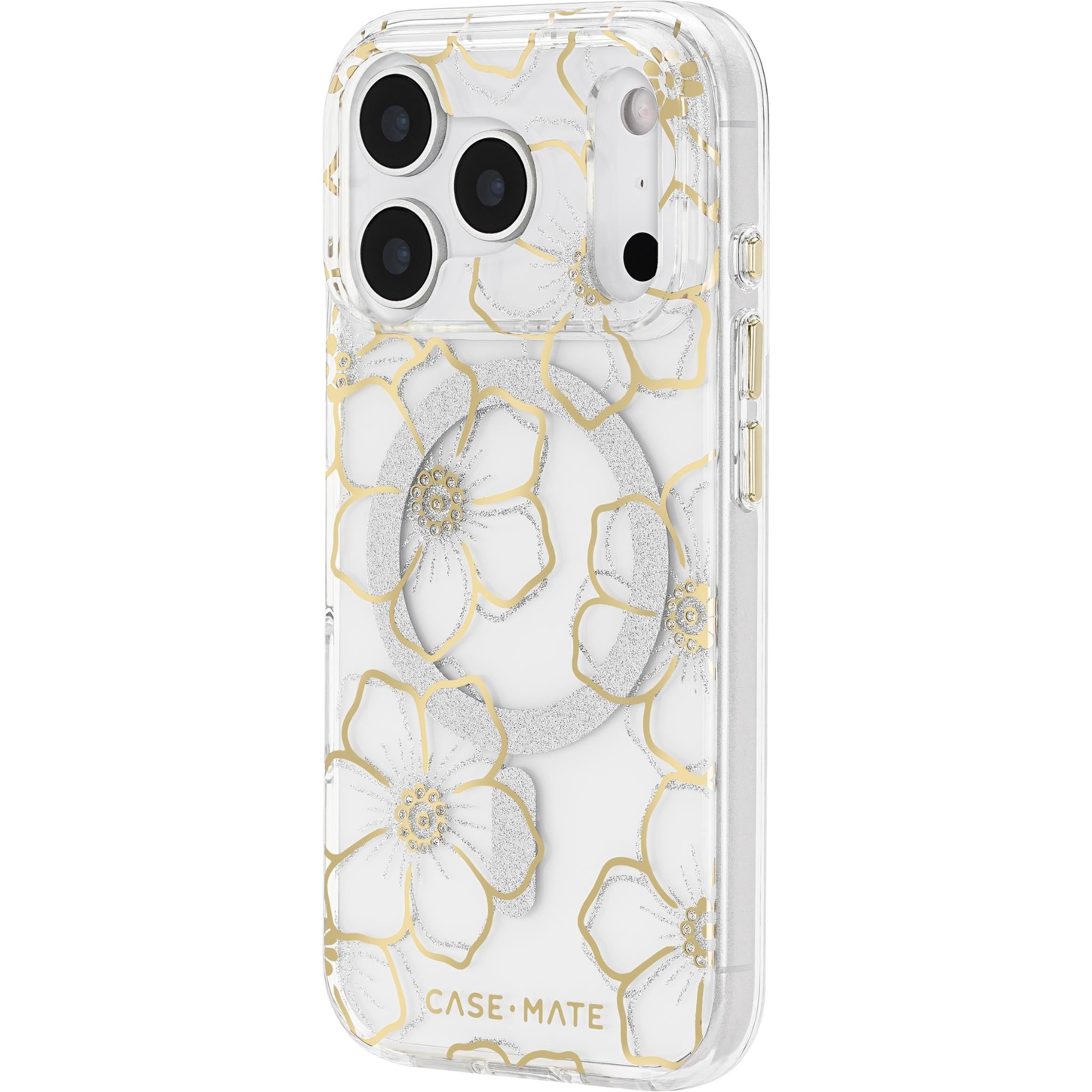 Case-Mate Floral Gems MagSafe Case foriPhone 17 Pro (Gold)
