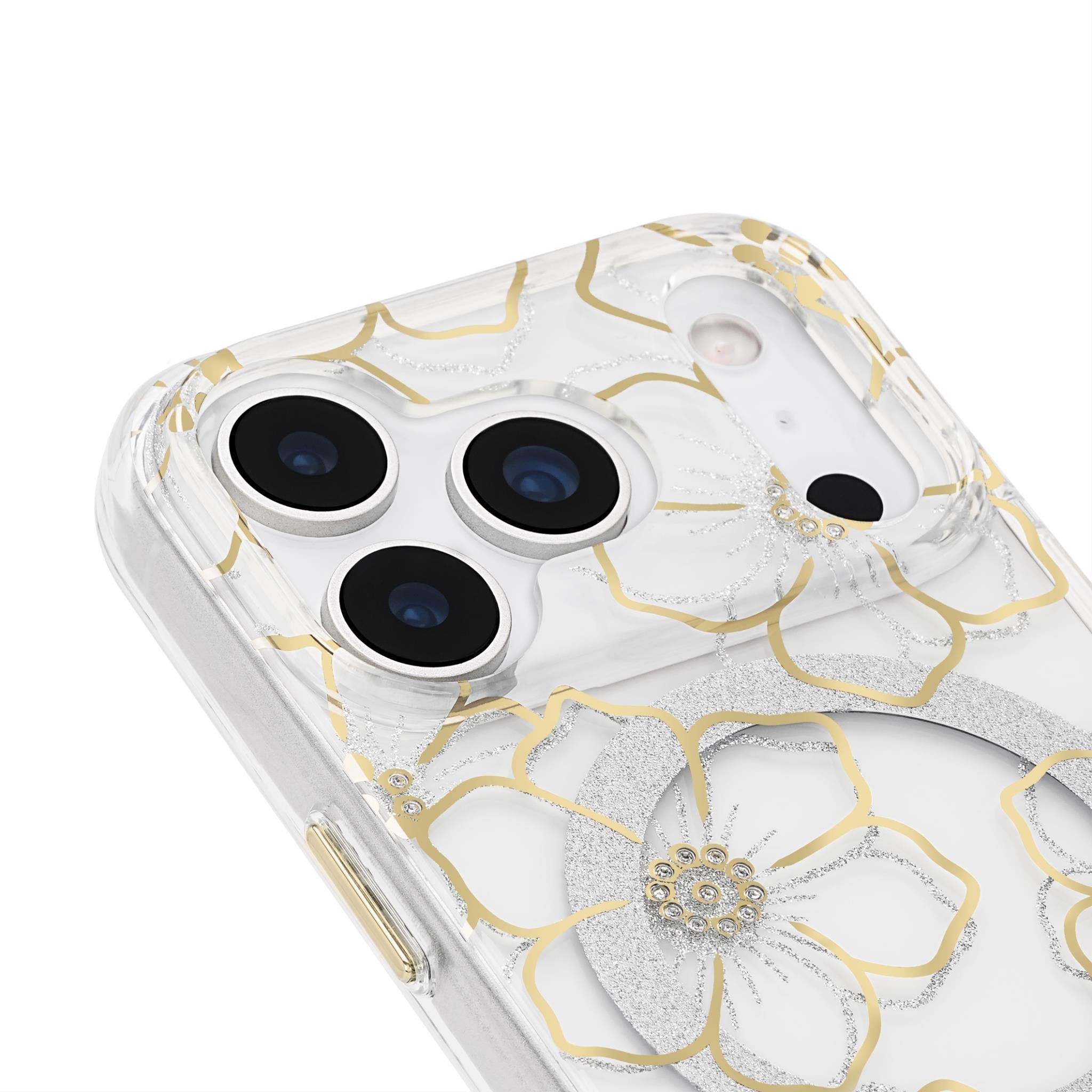 Case-Mate Floral Gems MagSafe Case foriPhone 17 Pro (Gold)