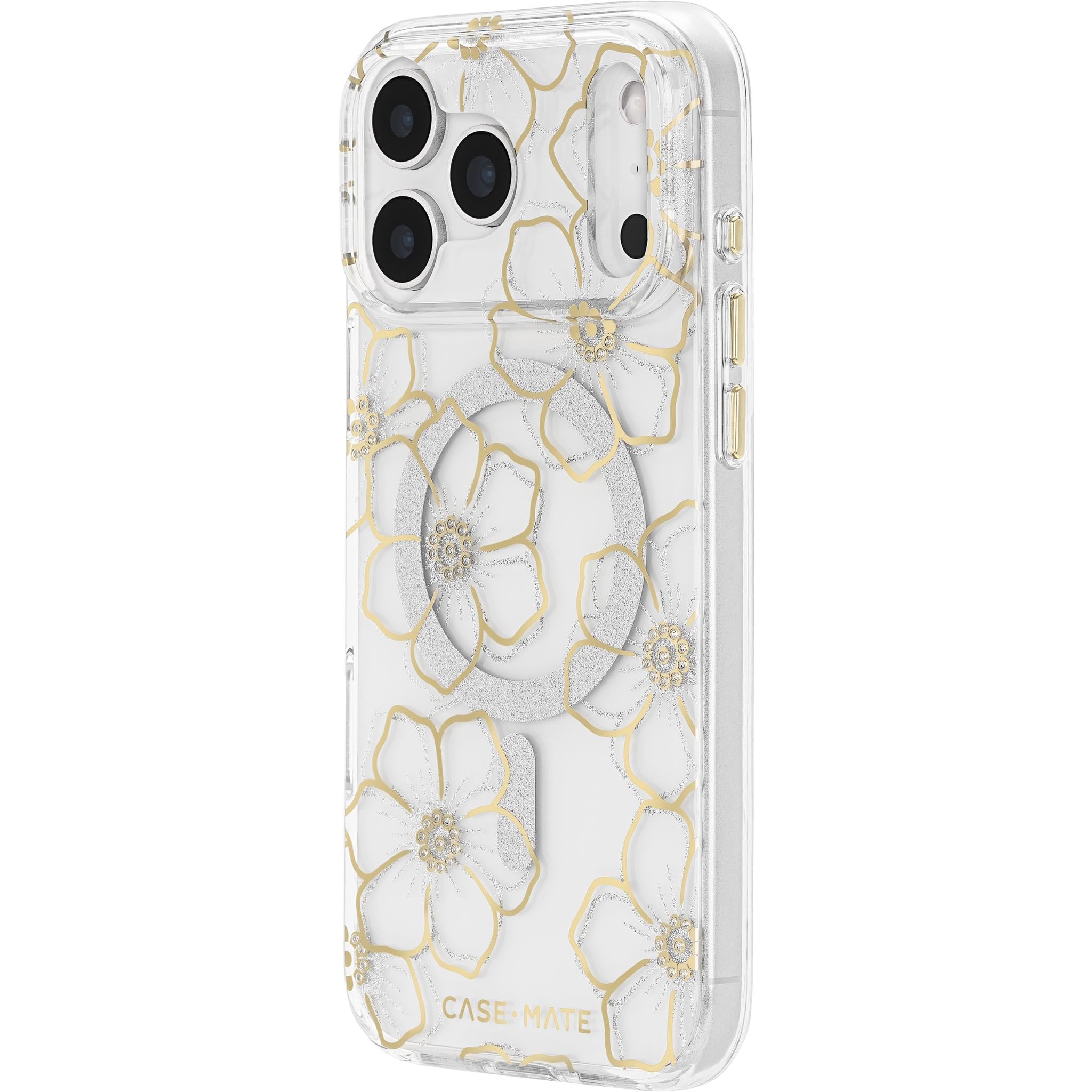 Case-Mate Floral Gems MagSafe Case foriPhone 17 Pro Max (Gold)