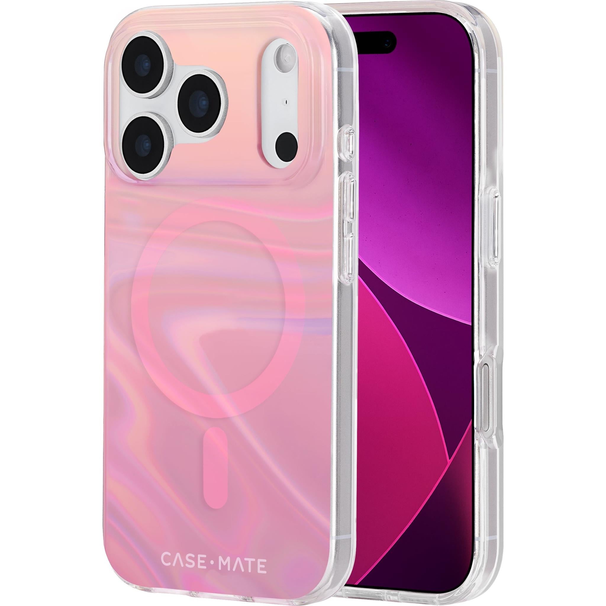Case-Mate Peach Bubble MagSafe Case for iPhone 17 Pro (Iridescent)