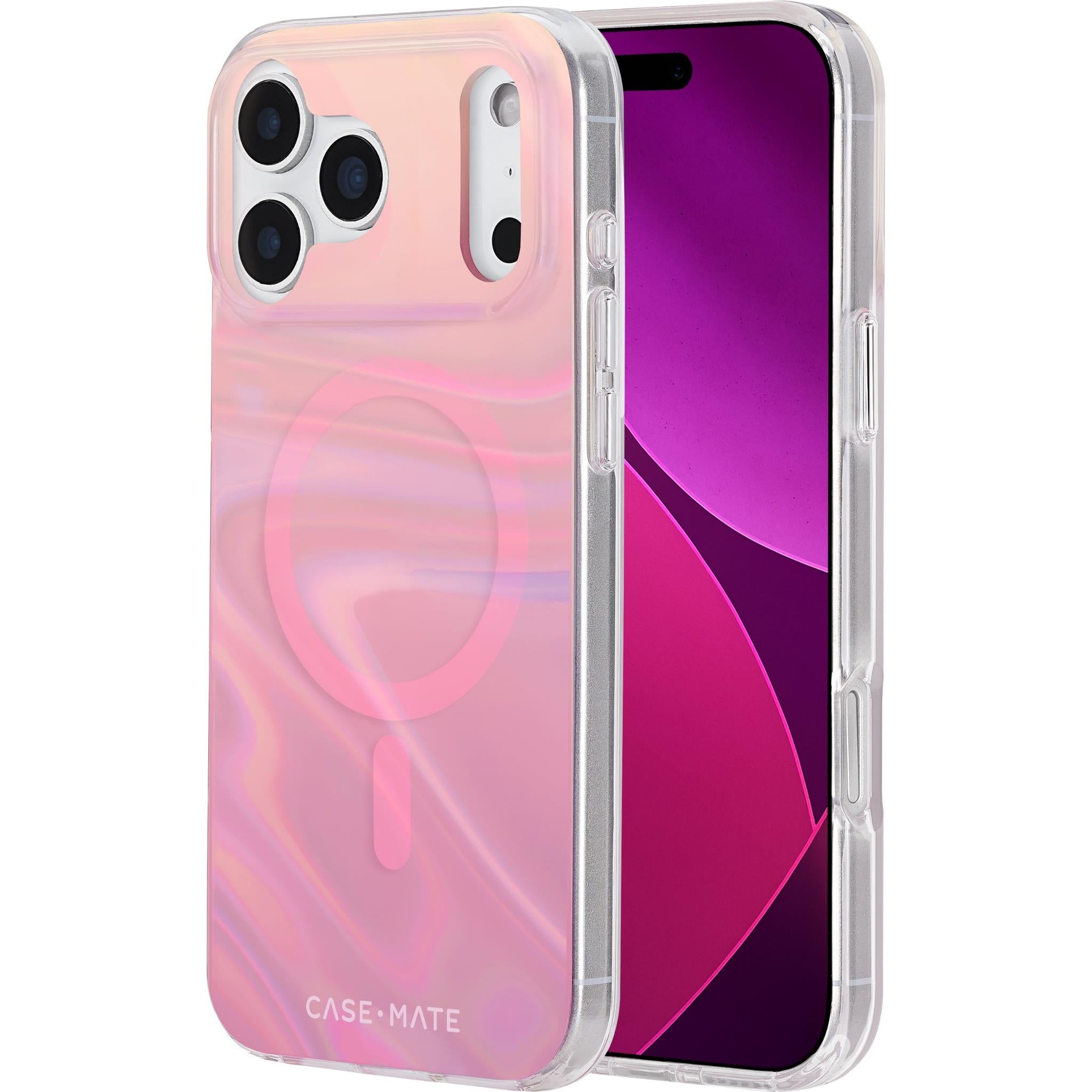 Case-Mate Peach Bubble MagSafe Case for iPhone 17 Pro Max (Iridescent)