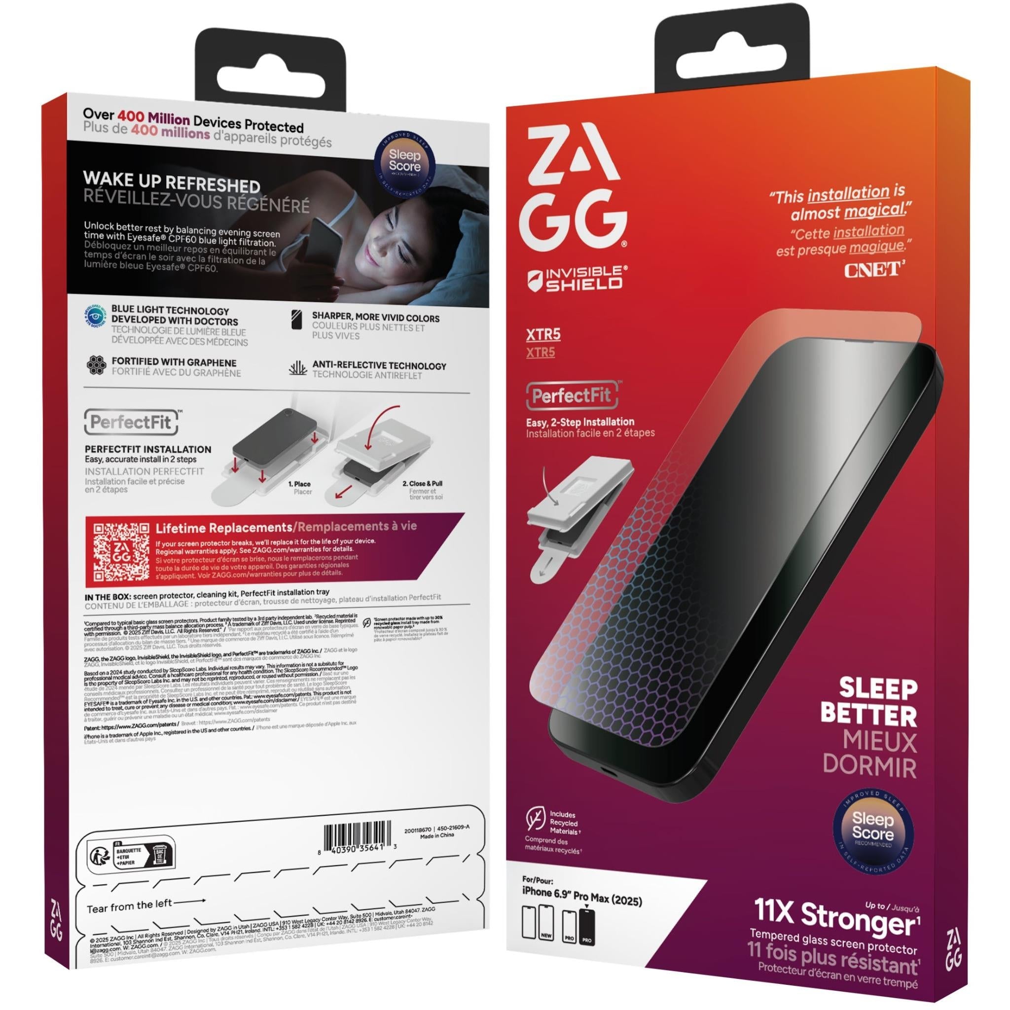 ZAGG InvisibleShield Glass XTR5 Screen Protector for iPhone 17 Pro Max