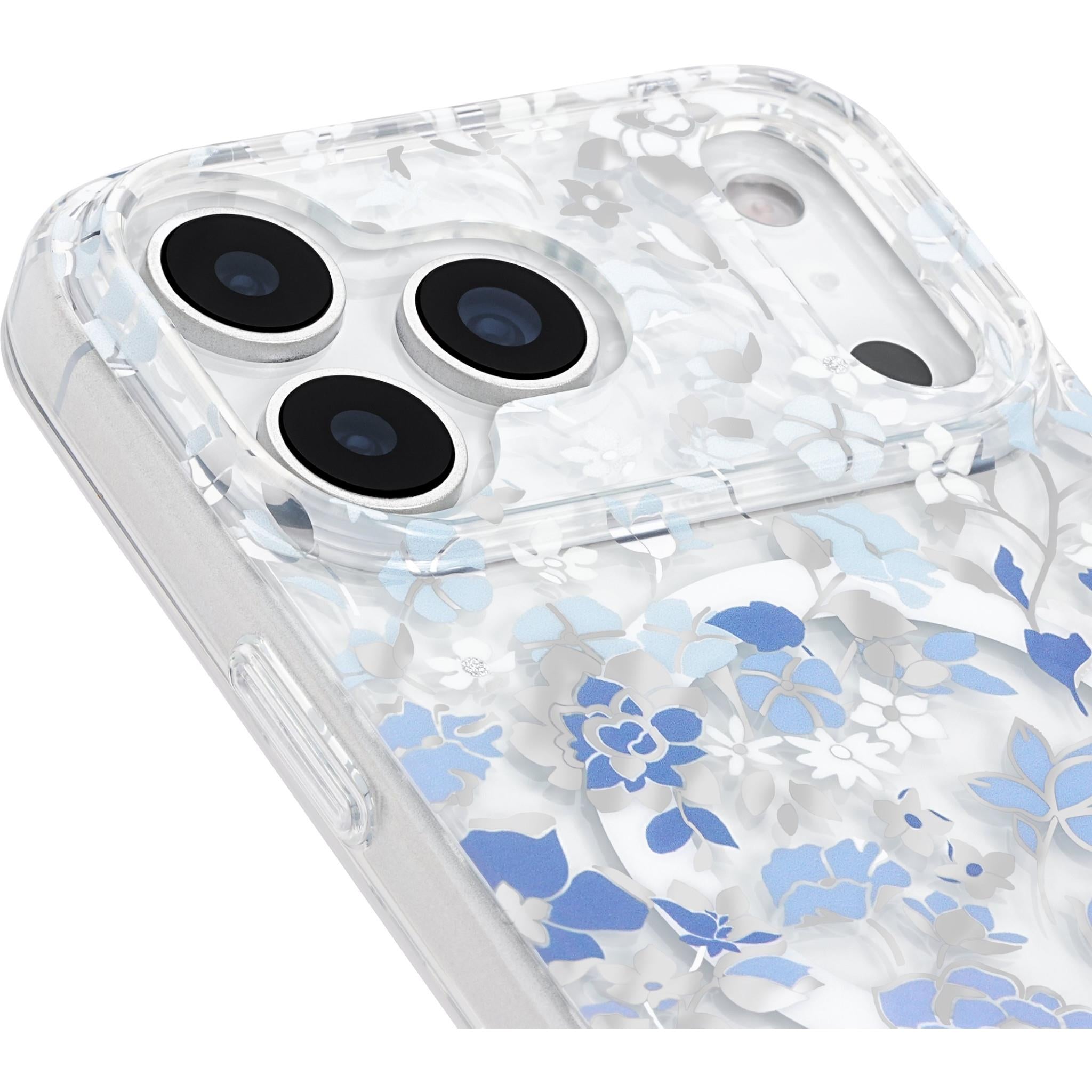 Kate Spade Protective MagSafe Case for iPhone 17 Pro (Flowerbed Blue)