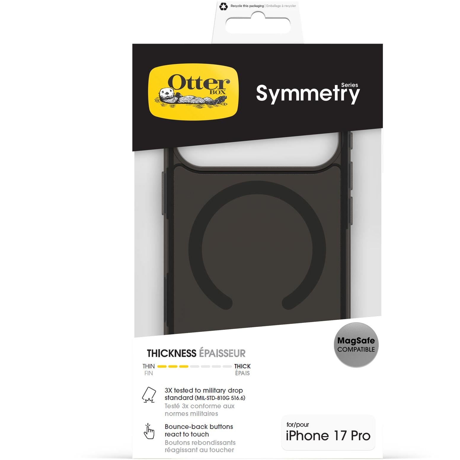 Otterbox Symmetry MagSafe Case & Cam Controle for iPhone 17 Pro (Black)