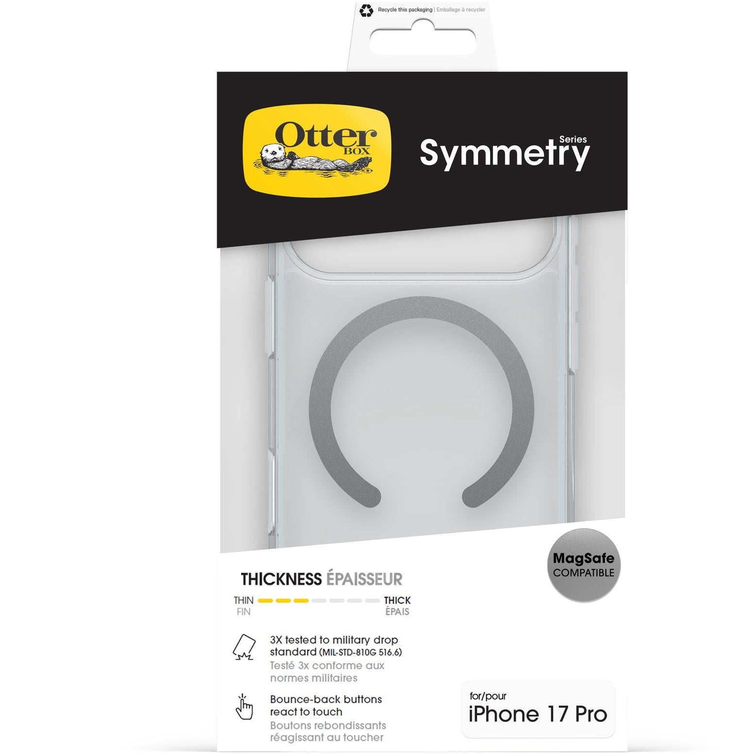 Otterbox Symmetry MagSafe Case & Cam Controle for iPhone 17 Pro (Clear)