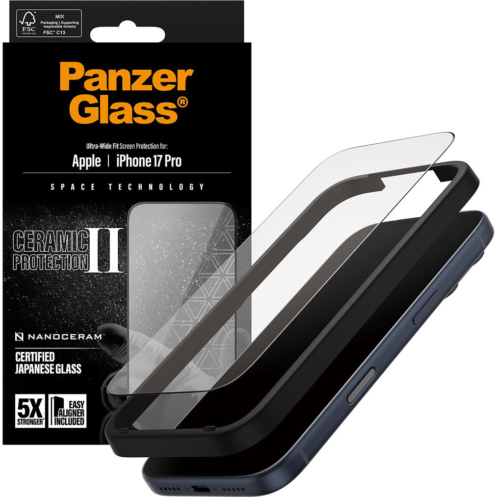 PanzerGlass UWF Ceramic Screen Protector for iPhone 17 Pro