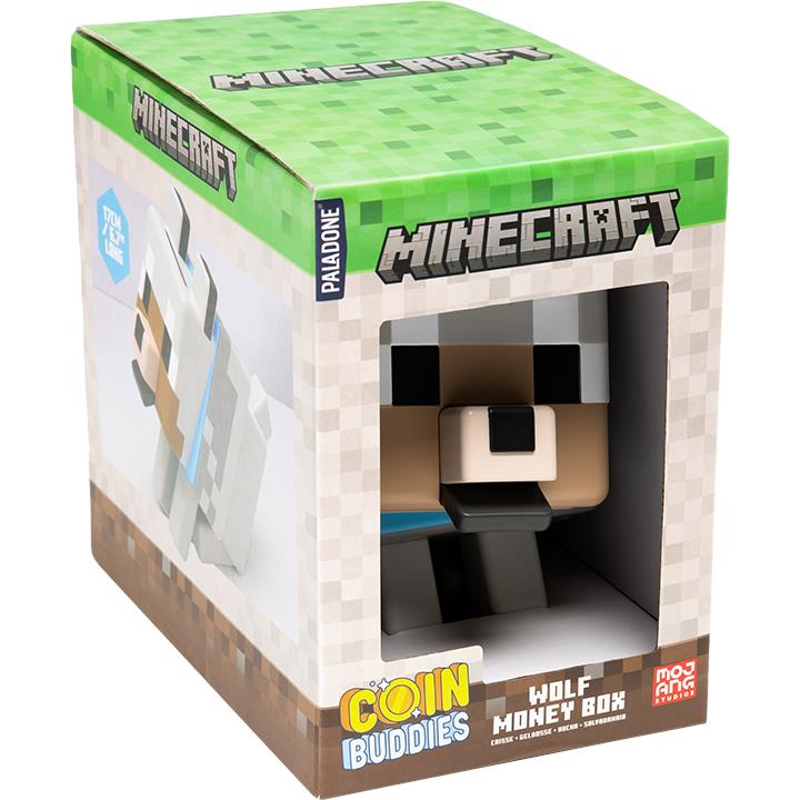 Paladone Shaped Money Box (Minecraft Wolf)