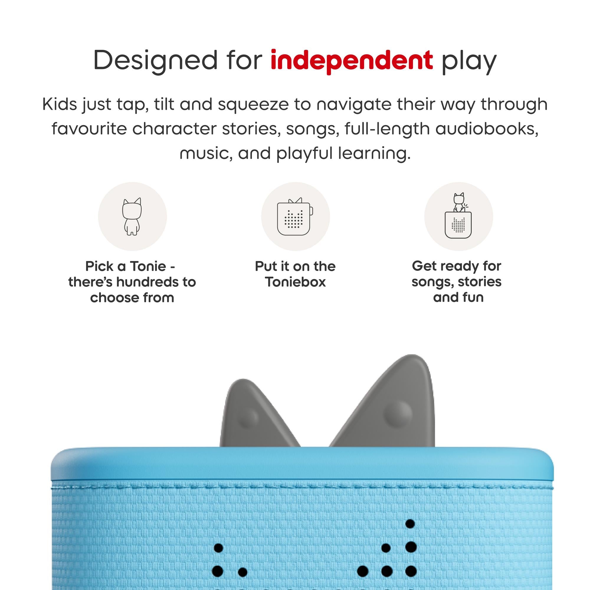 tonies Toniebox 2 Starter Set Creative Tonie Rubie (Sky Blue)