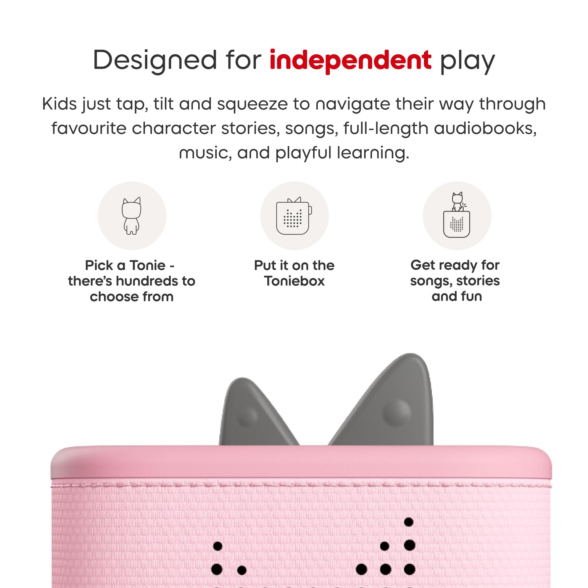 tonies Toniebox 2 Starter Set Creative Tonie Rubie (Cloud Pink)