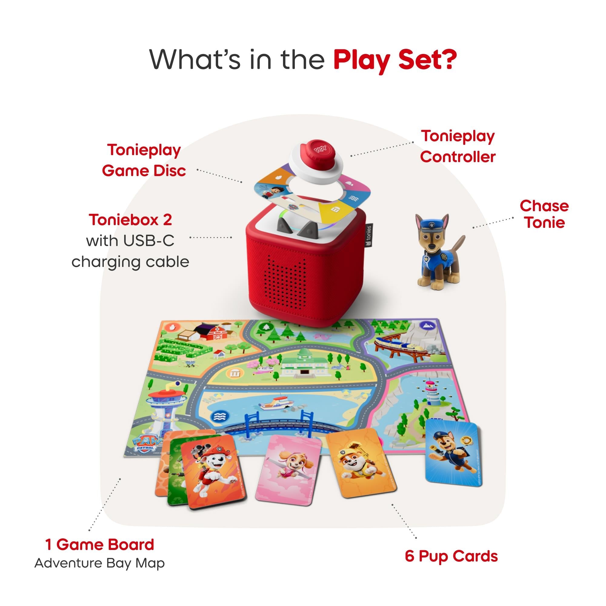 tonies Toniebox 2 Paw Patrol Full Play Set (Sunset Red)