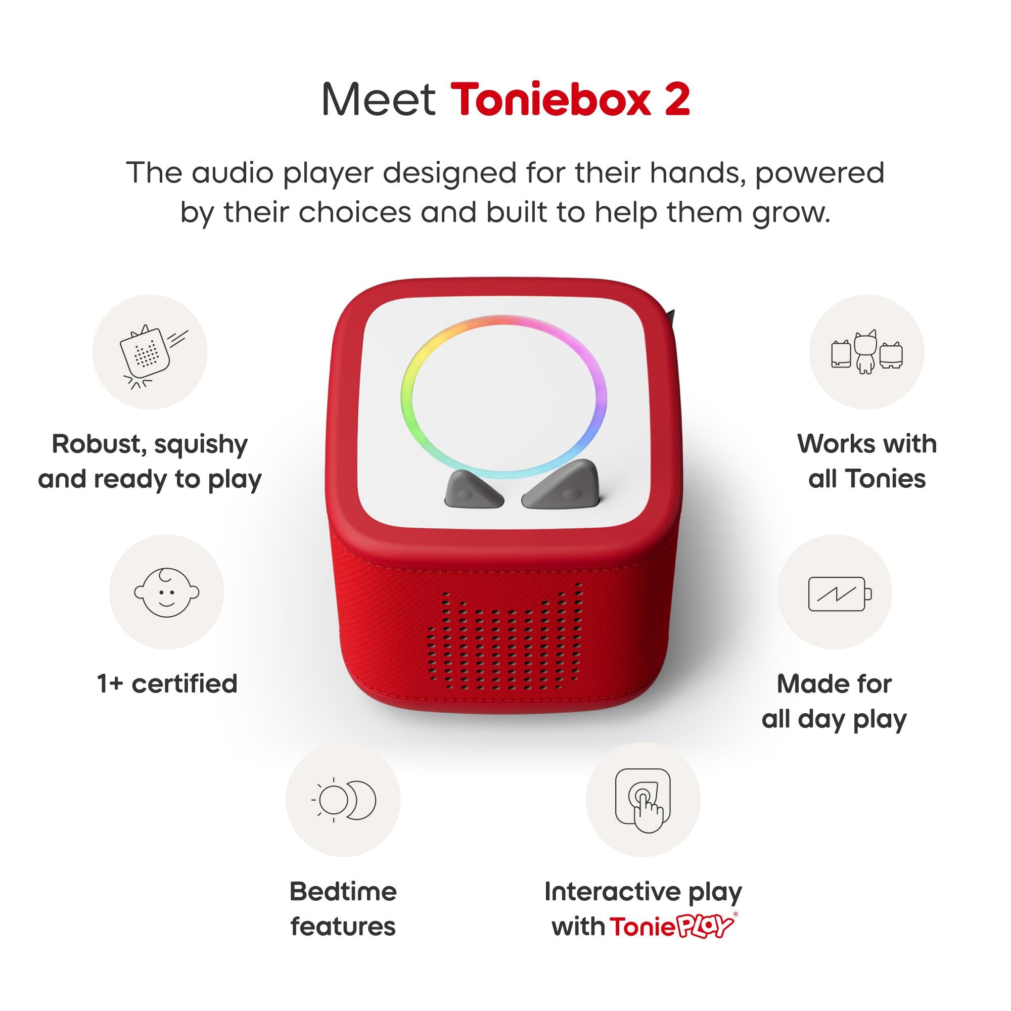 tonies Toniebox 2 Paw Patrol Full Play Set (Sunset Red)