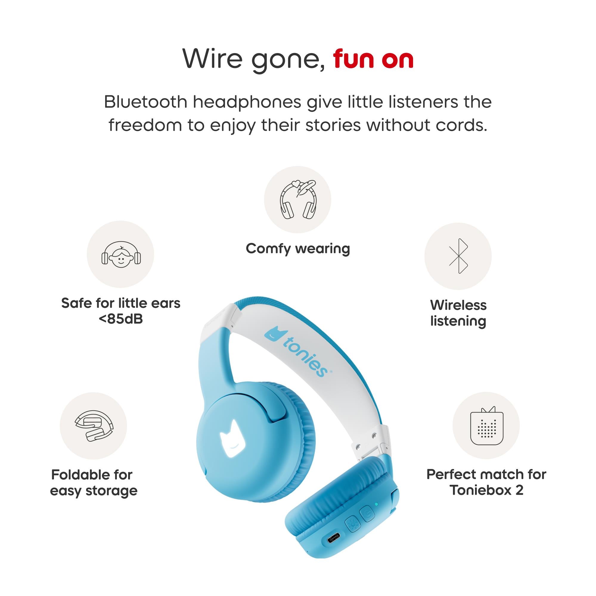 tonies Bluetooth Headphones (Sky Blue)