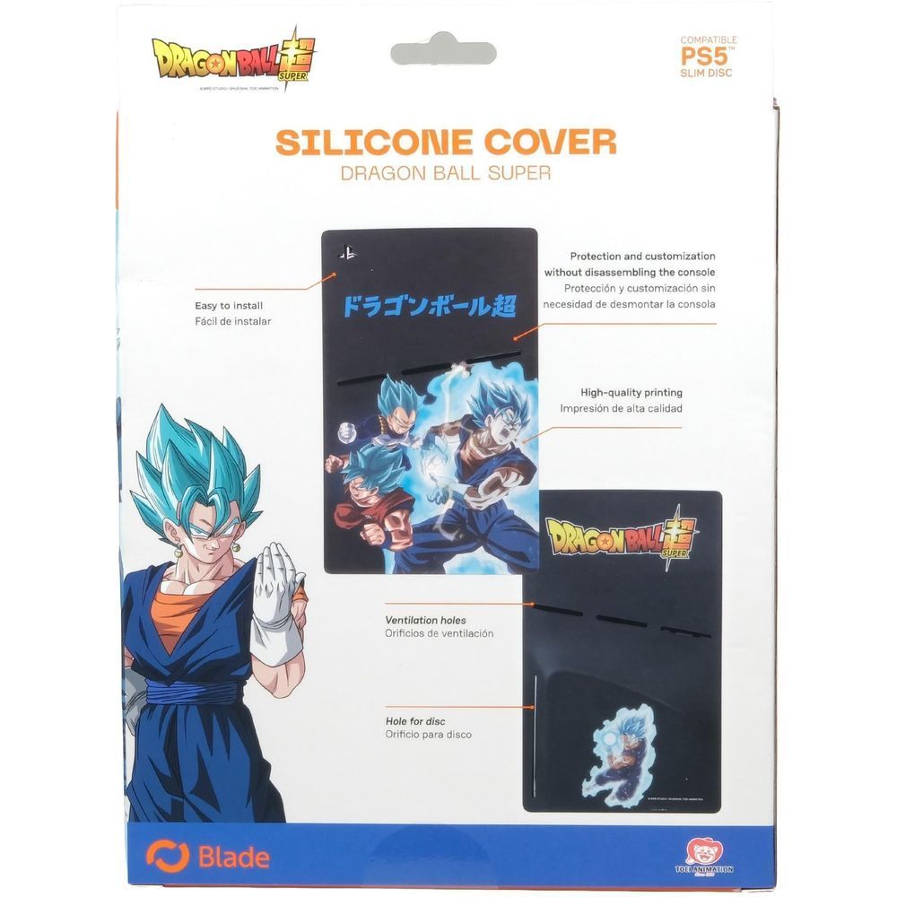 Blade PS5 Slim disc silicone cover packaging, Dragon Ball Super character graphics