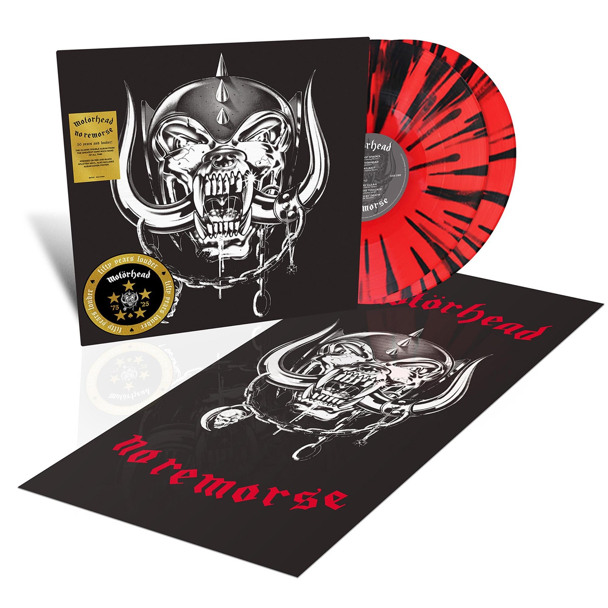 No Remorse (50th Anniversary) (Red & Black Splatter Vinyl) - By: Motörhead