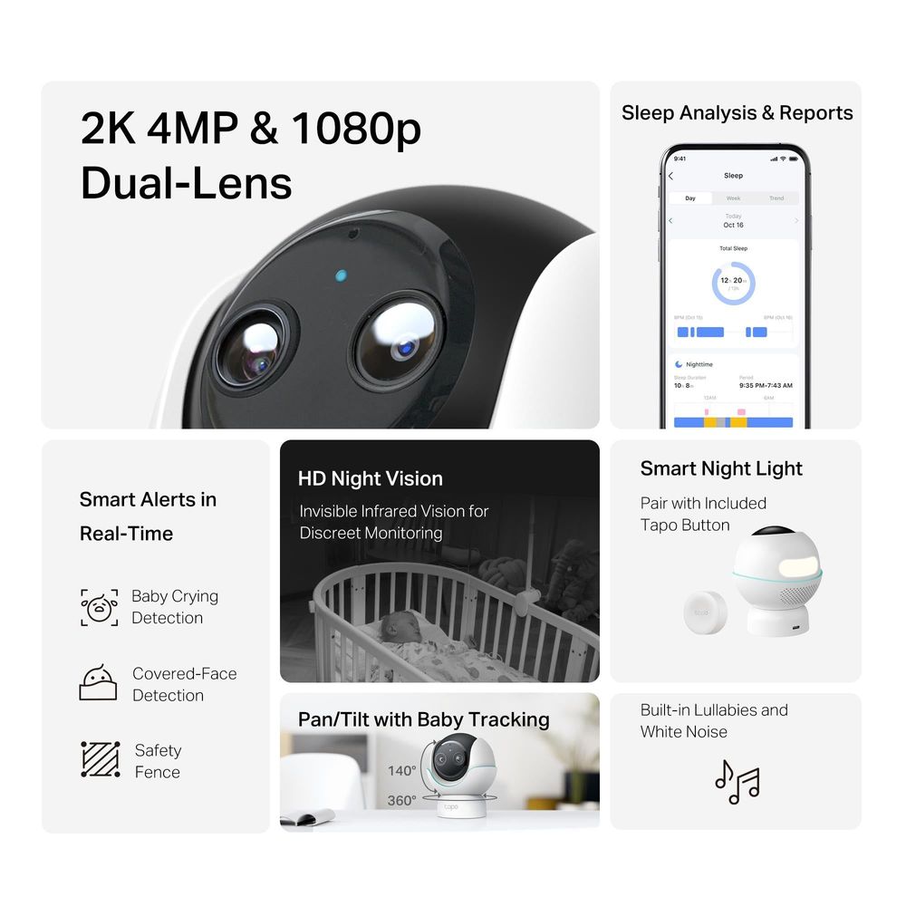 TP-Link Tapo C840 Dual Lens Smart Baby Camera
