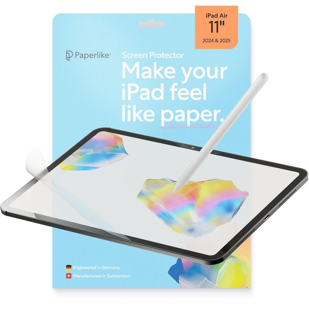 Paperlike screen protector for iPad Air 11" packaging with tablet and stylus