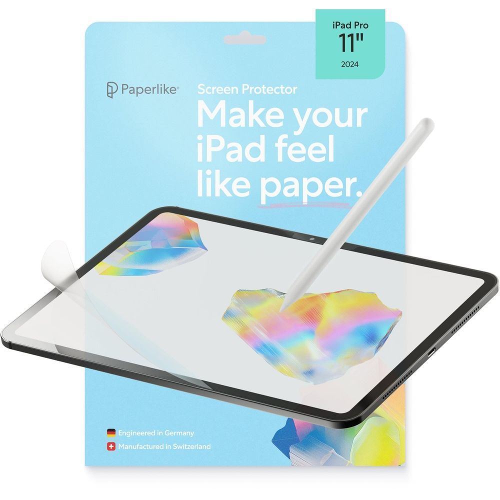 iPad Pro 11 screen protector film, Paperlike v3 packaging with tablet front