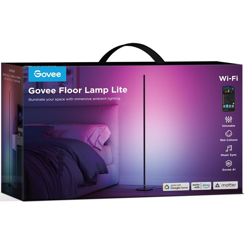 Govee RGBICW Corner Floor Lamp (Black)