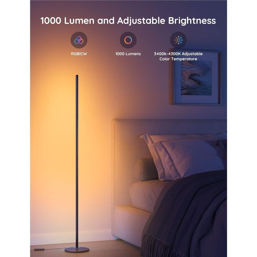 Govee RGBICW Corner Floor Lamp (Black)