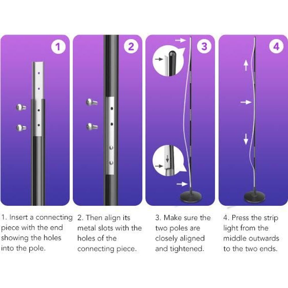 Govee RGBICW Corner Floor Lamp (Black)