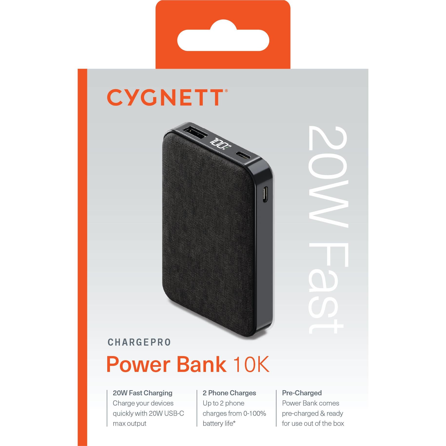 Cygnett ChargePro Power Bank [10K] (Graphite)