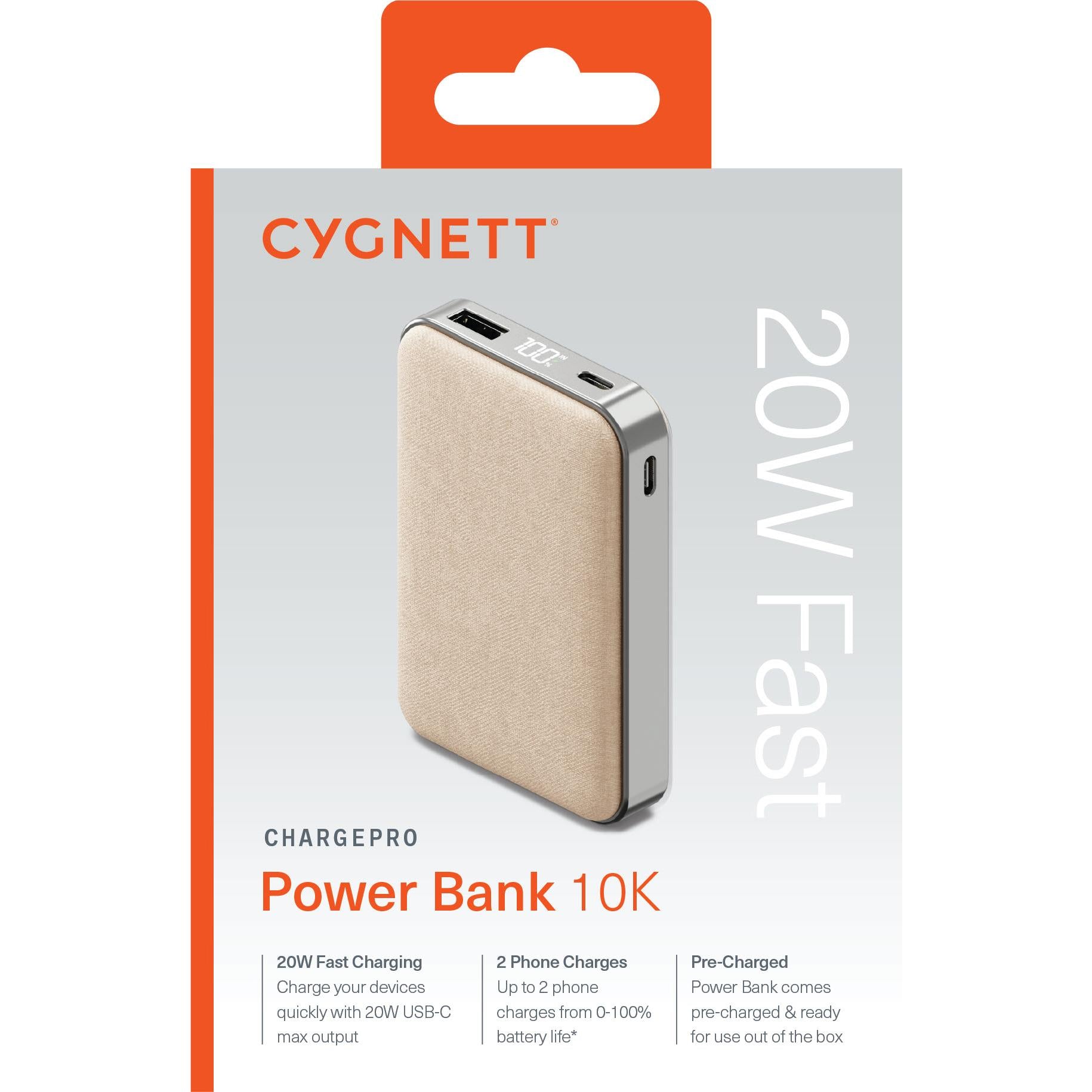Cygnett ChargePro Power Bank [10K] (Champagne)