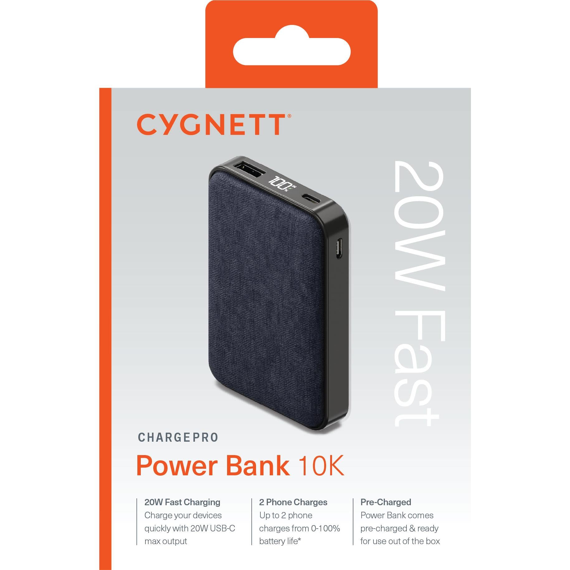 Cygnett ChargePro Power Bank [10K] (Midnight)
