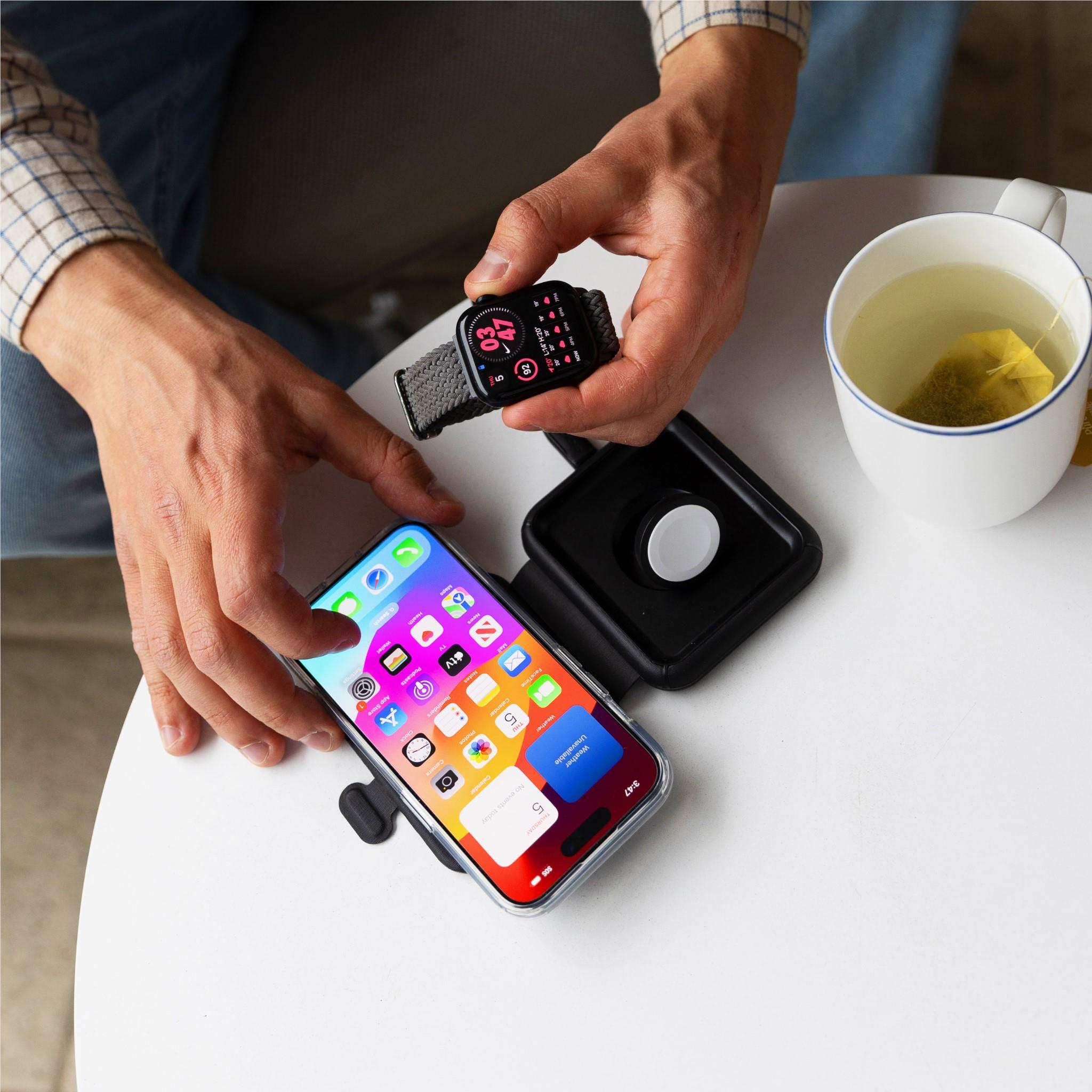 Cygnett Voyager MagTravel 2-in-1 Qi2 Wireless Charger