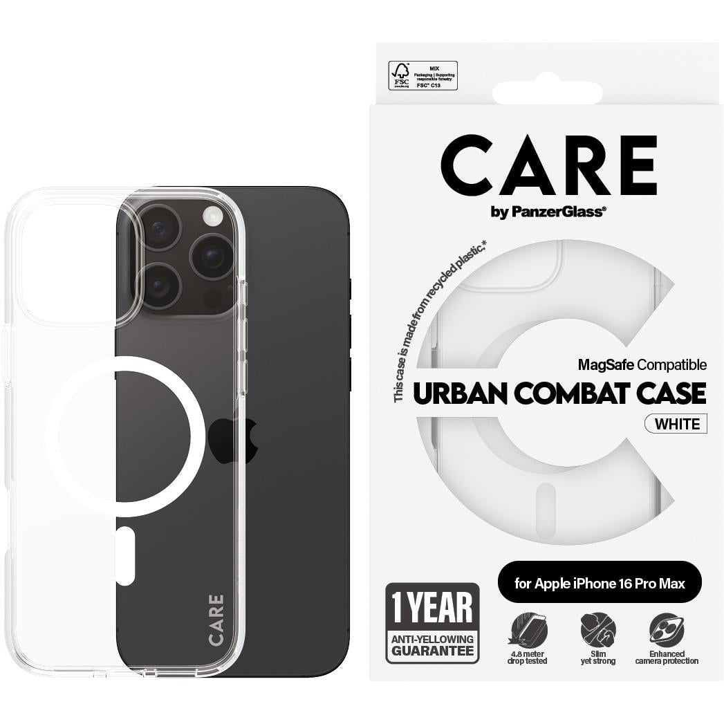 CARE by PanzerGlass Urban Combat Case for iPhone 16 Pro Max (Clear)