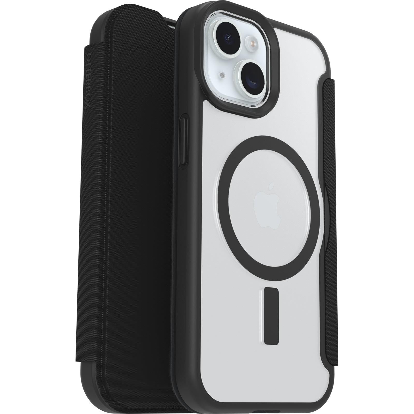 Otterbox React Folio MagSafe Case for iPhone 16e/15/14/13 (Black Crystal)