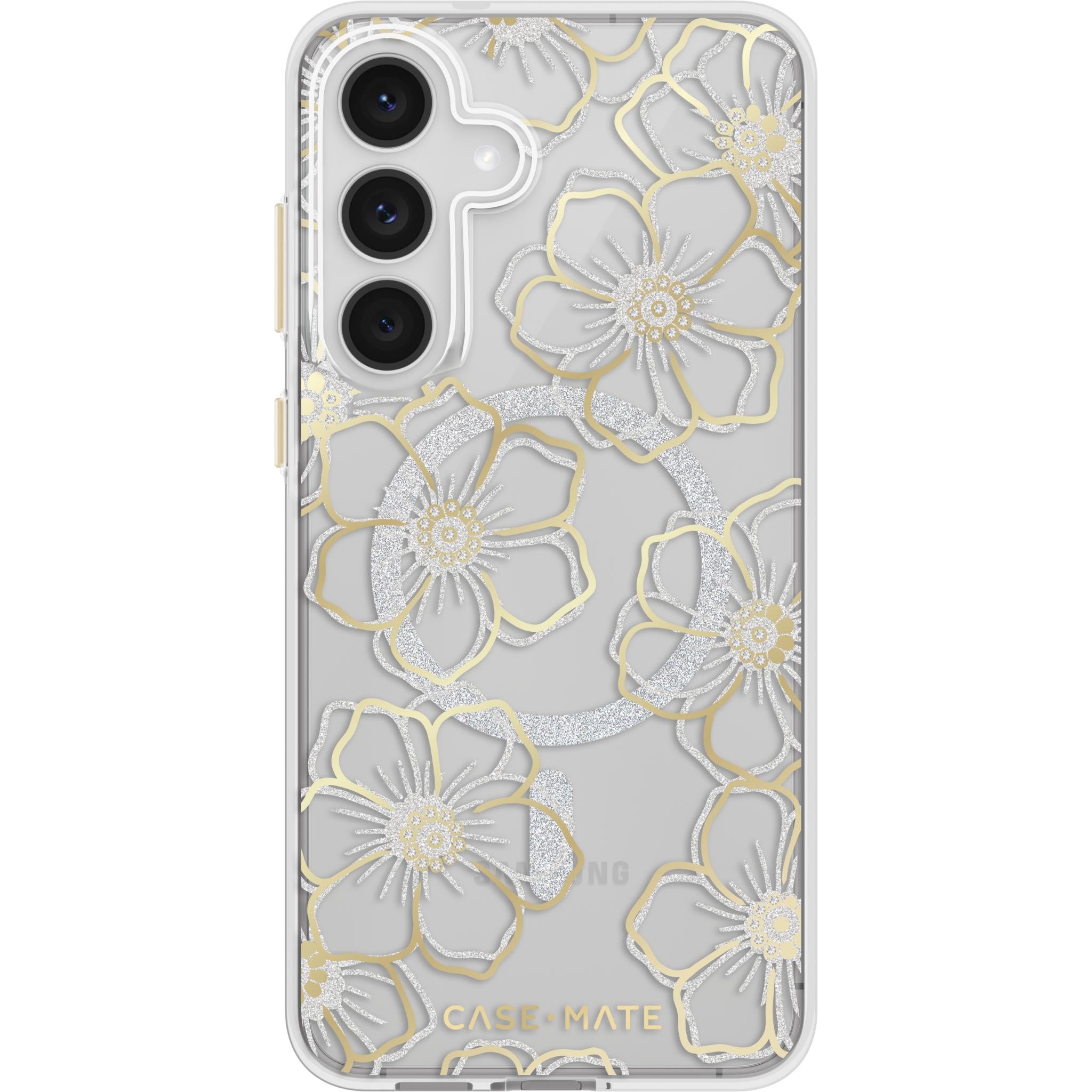 Case-Mate Floral Gems for Samsung S25 FE (Gold)
