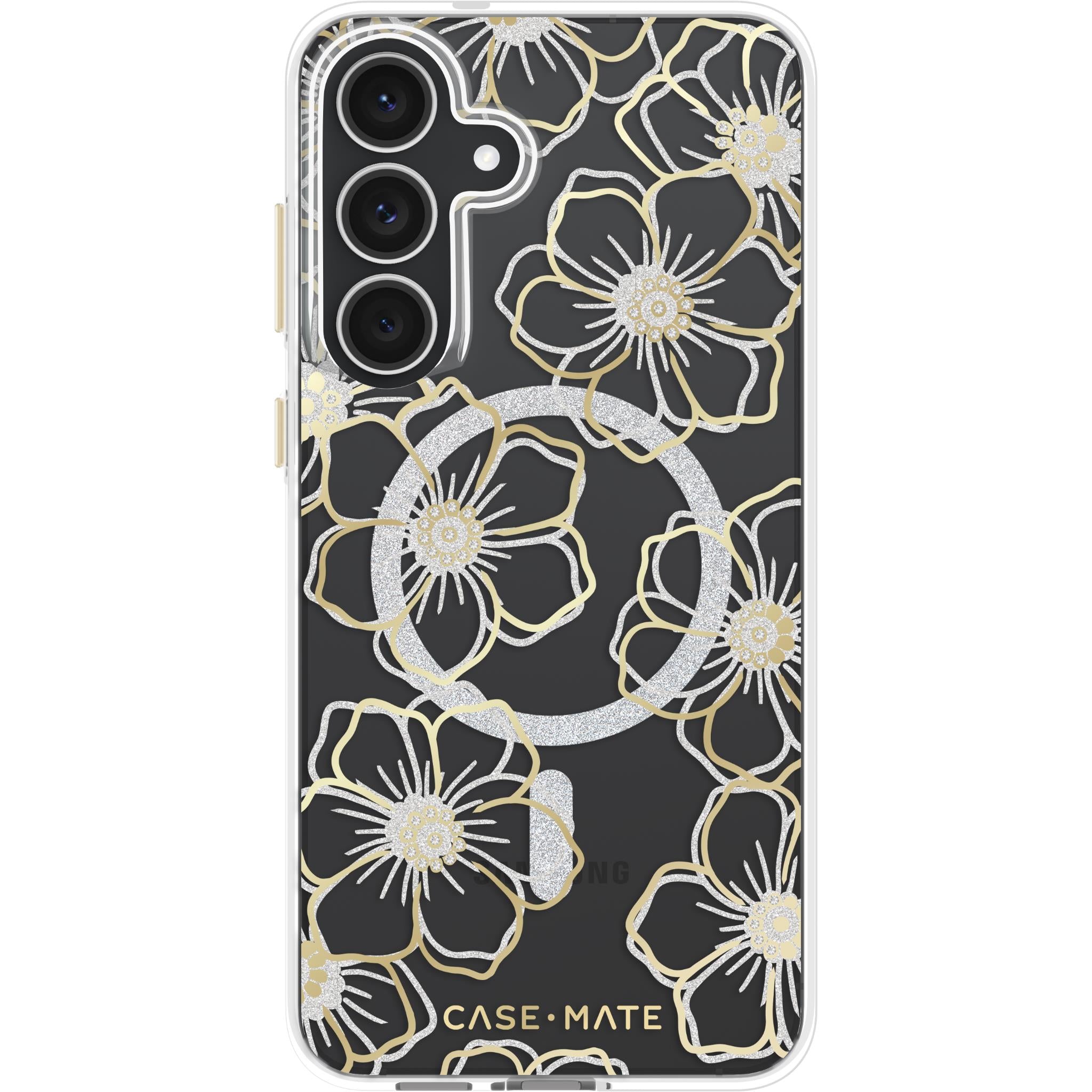 Case-Mate Floral Gems for Samsung S25 FE (Gold)