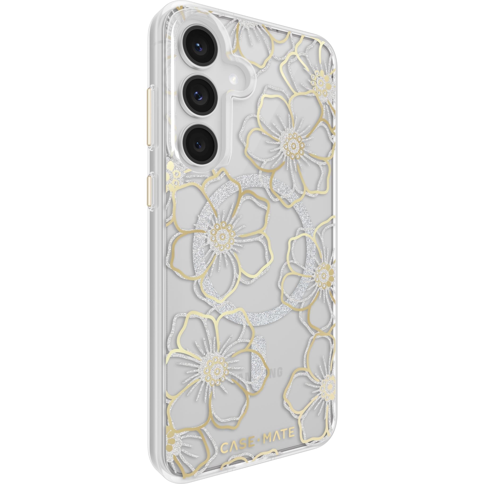 Case-Mate Floral Gems for Samsung S25 FE (Gold)