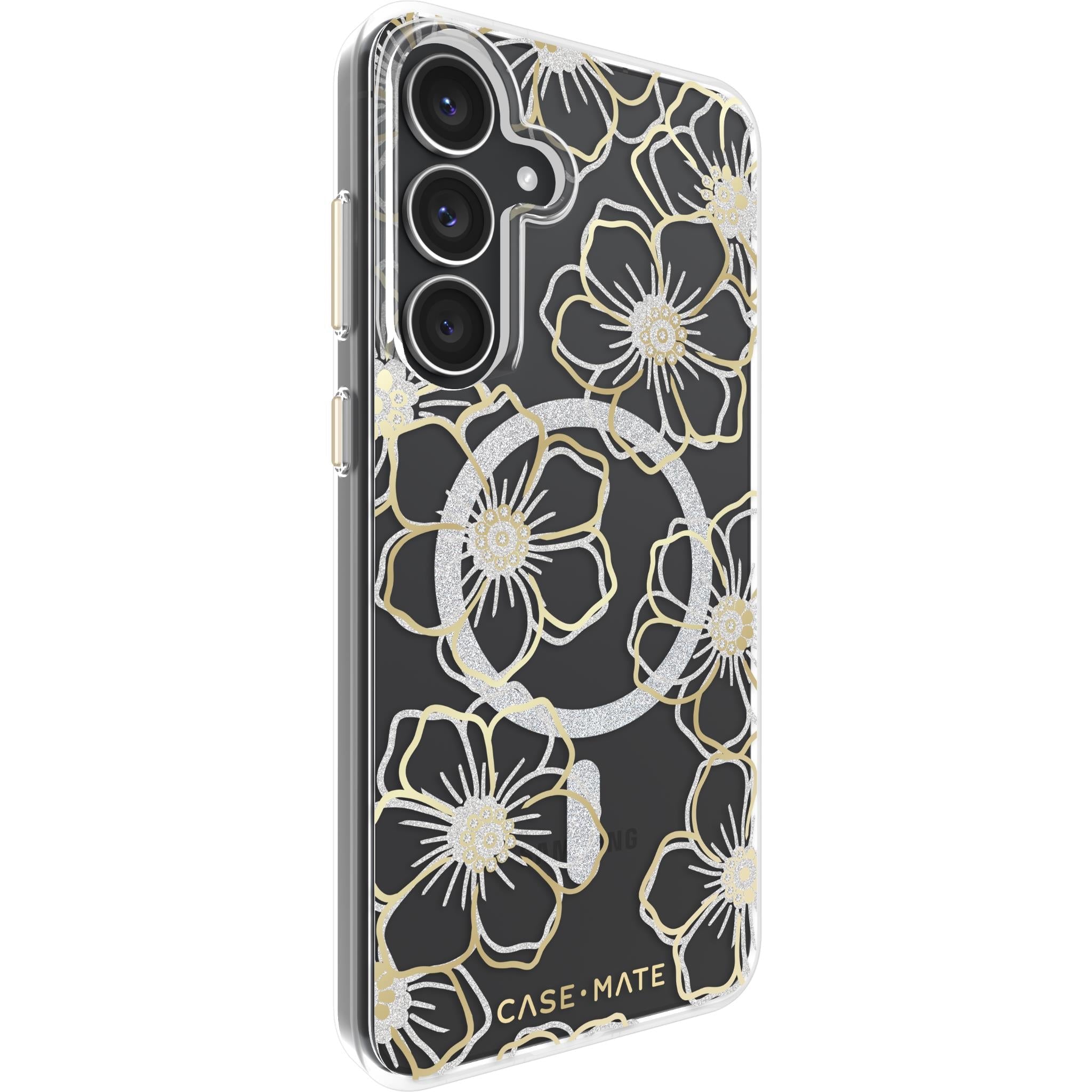 Case-Mate Floral Gems for Samsung S25 FE (Gold)