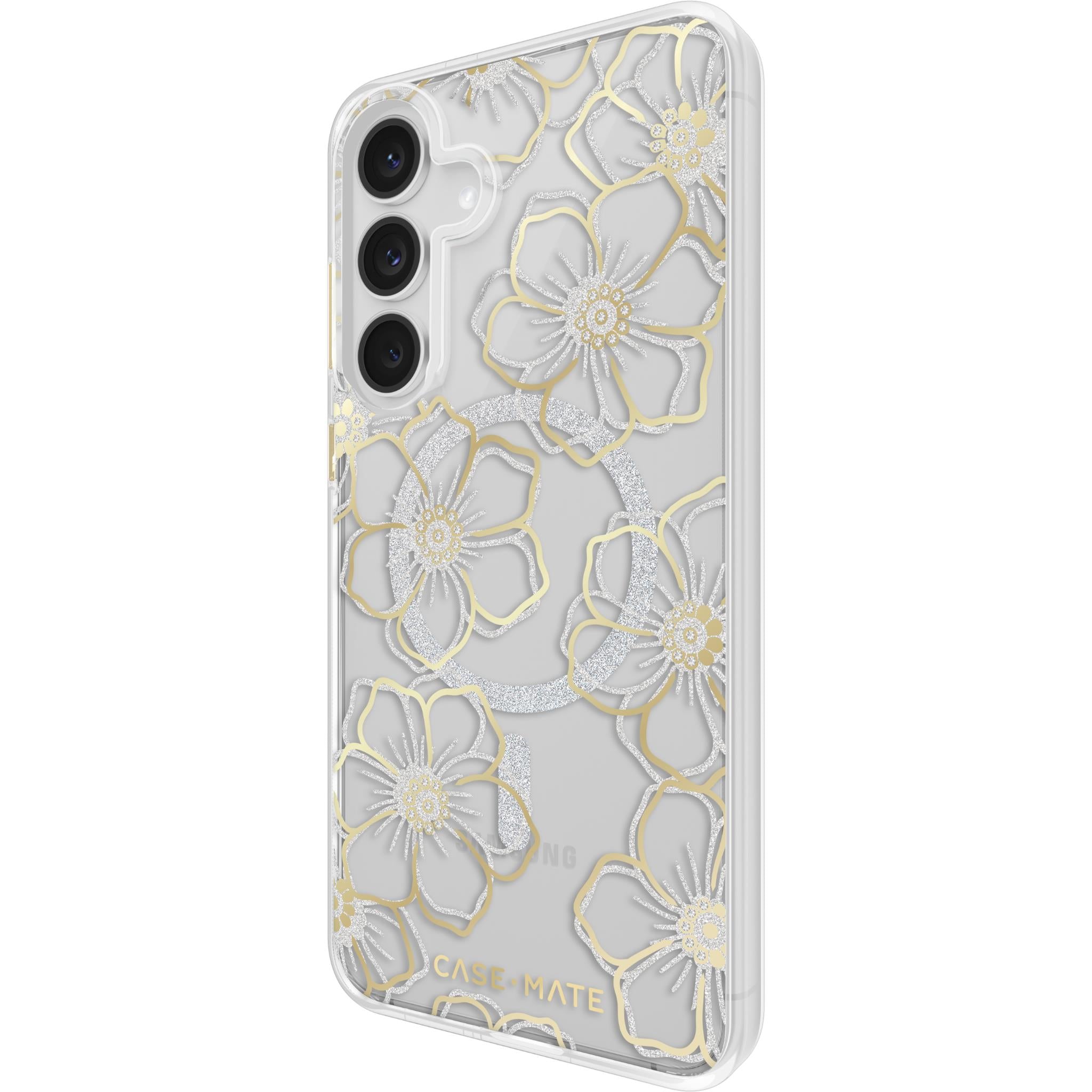 Case-Mate Floral Gems for Samsung S25 FE (Gold)