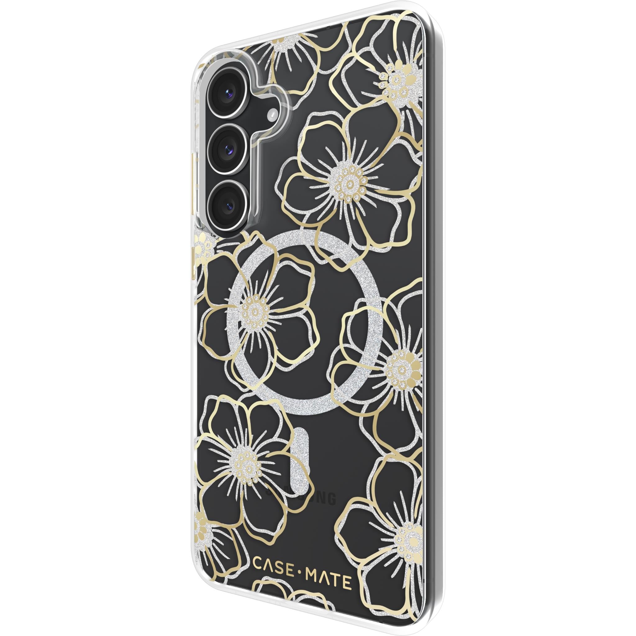 Case-Mate Floral Gems for Samsung S25 FE (Gold)