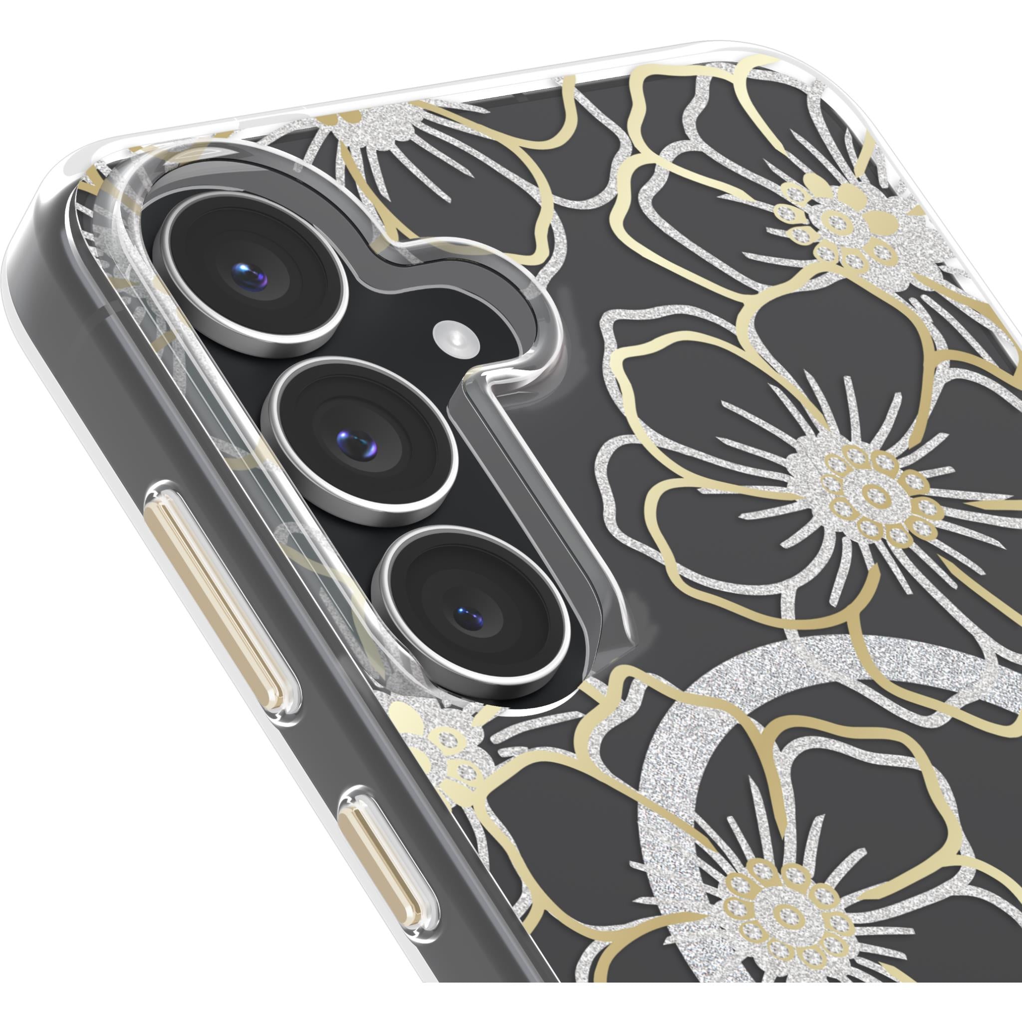 Case-Mate Floral Gems for Samsung S25 FE (Gold)